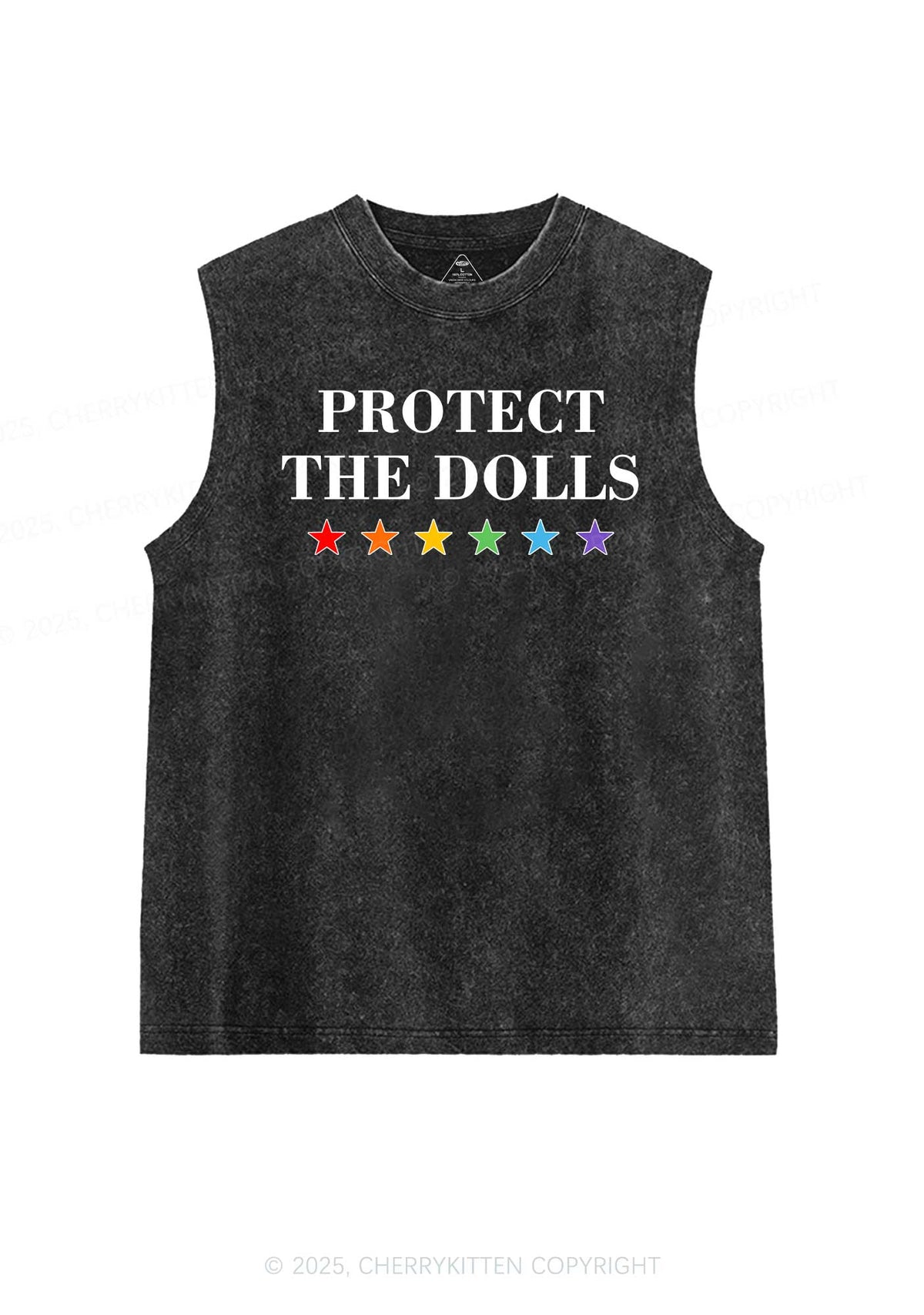 Protect The Dolls Pride Y2K Washed Muscle Tank Cherrykitten