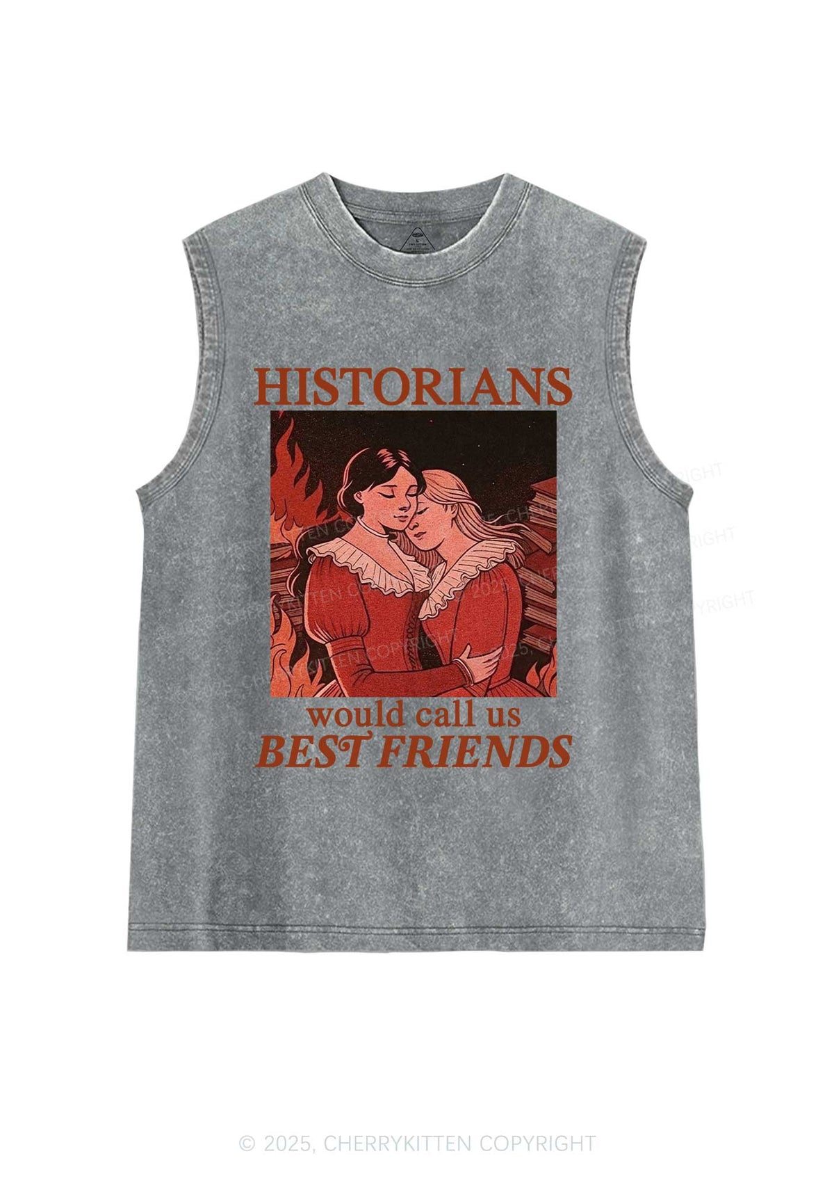 Call Us Best Friends Pride Y2K Washed Muscle Tank Cherrykitten