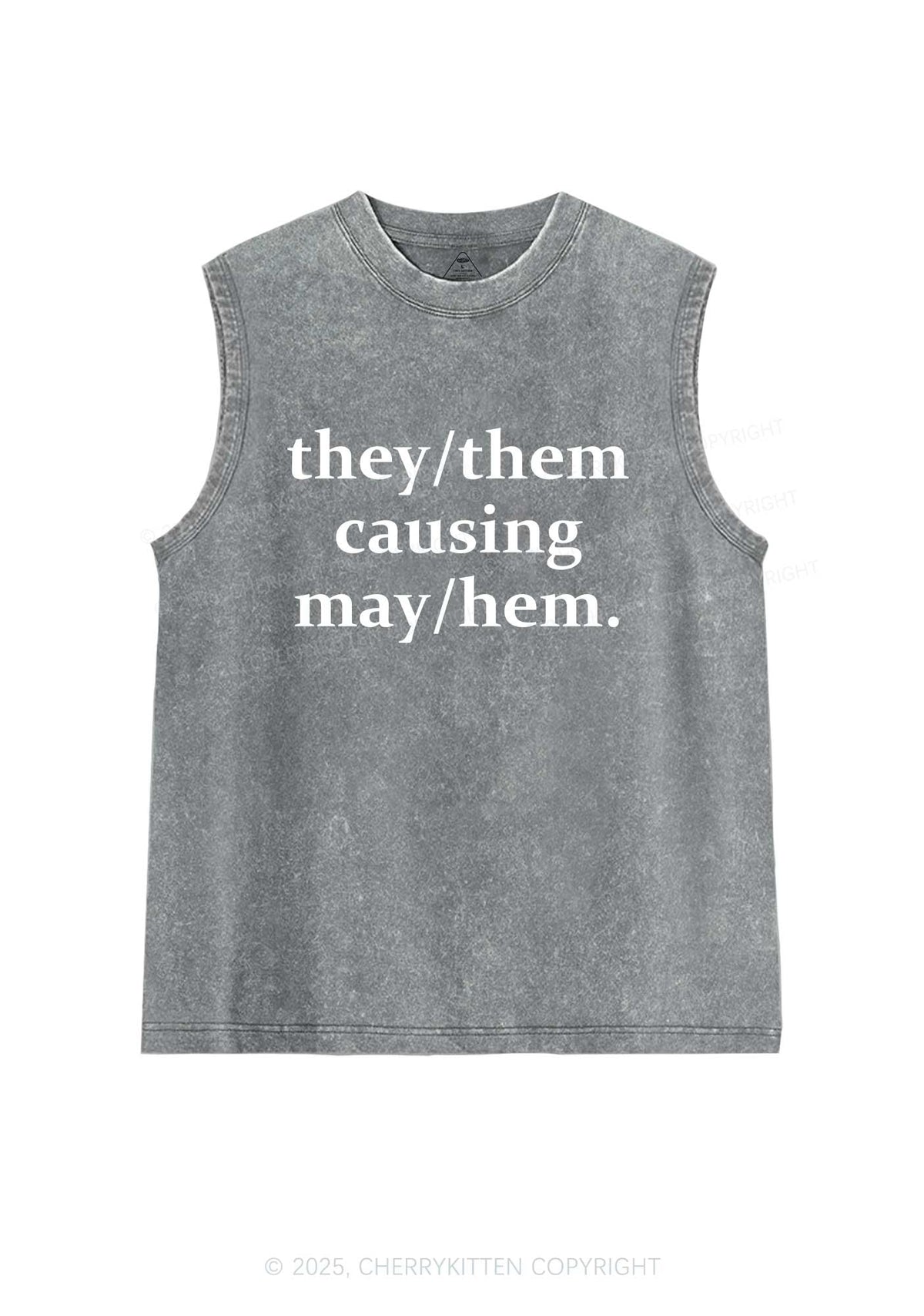 They Causing May Pride Y2K Washed Muscle Tank Cherrykitten