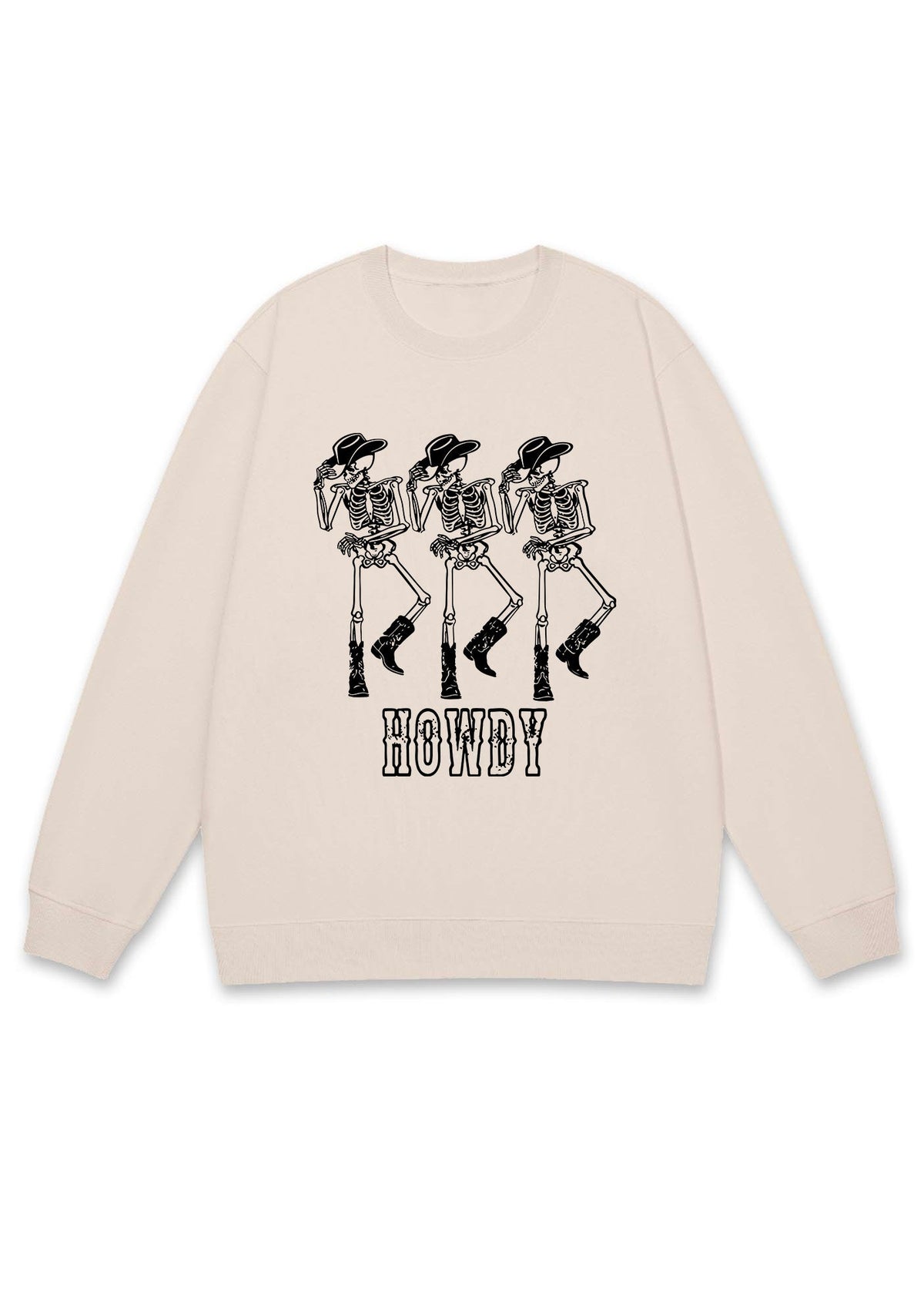 Halloween Howdy Dancing Skeletons Y2K Sweatshirt