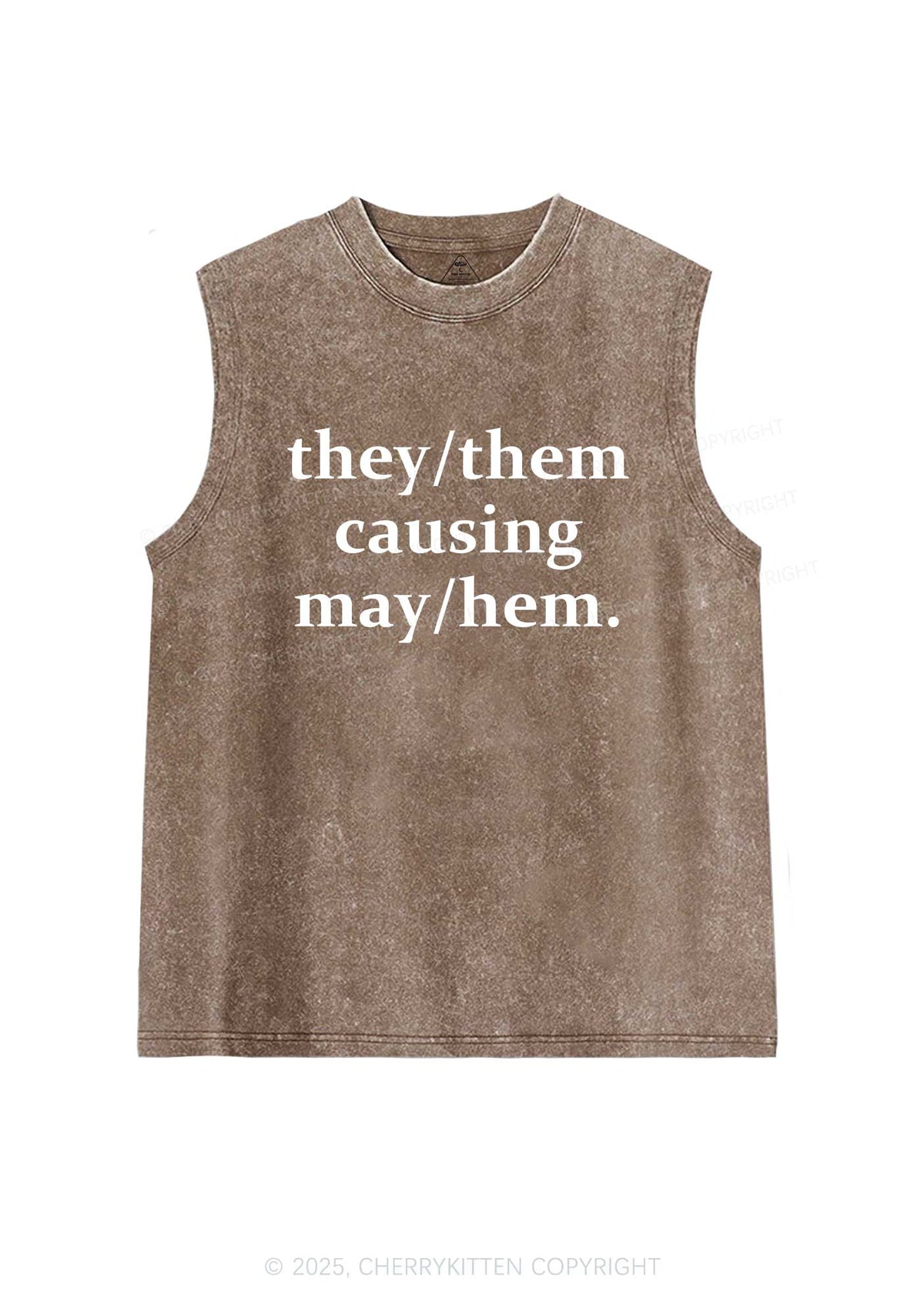They Causing May Pride Y2K Washed Muscle Tank Cherrykitten