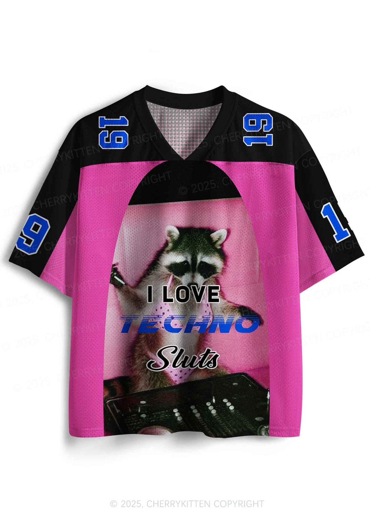 Custom I Love Techno Slxts Y2K Sport Jersey Shirts Cherrykitten
