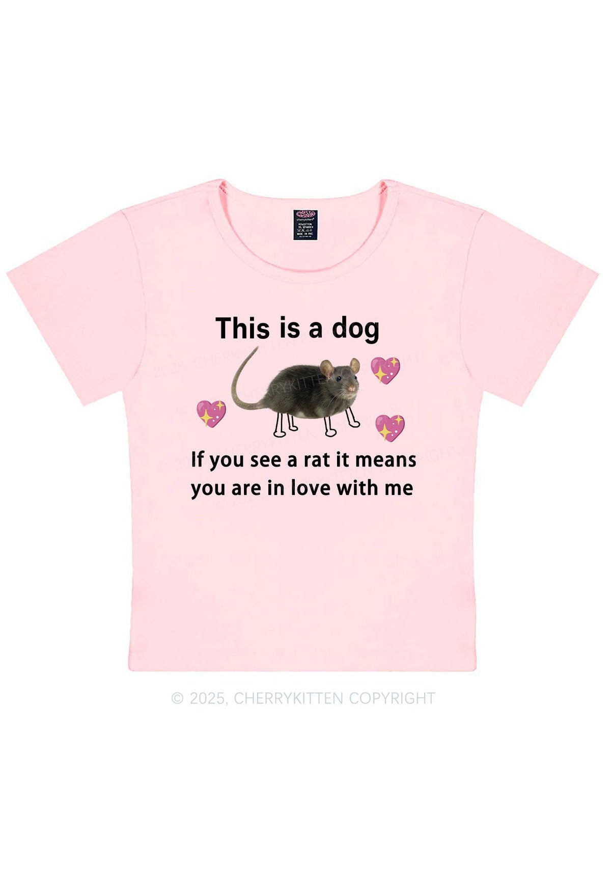 If You See Rat Y2K Baby Tee Cherrykitten