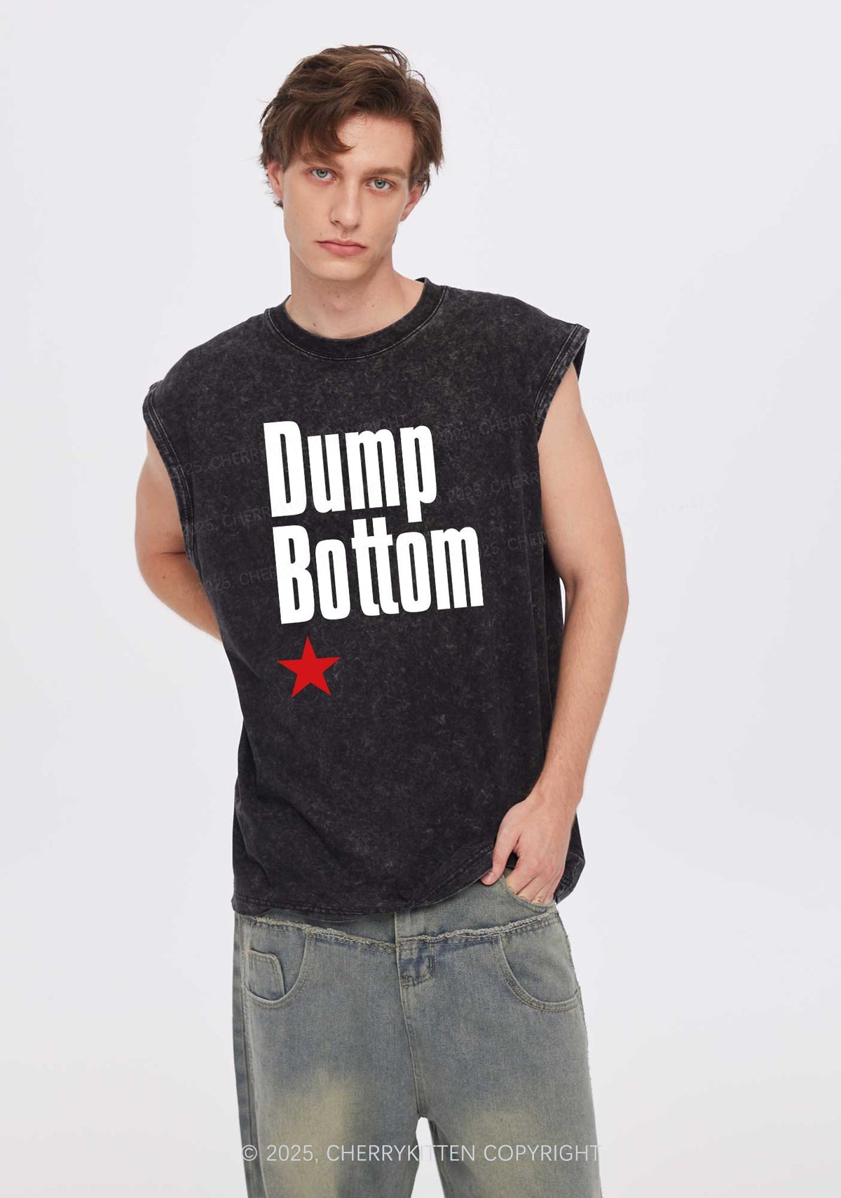 Dump Bottom Pride Y2K Washed Muscle Tank Cherrykitten