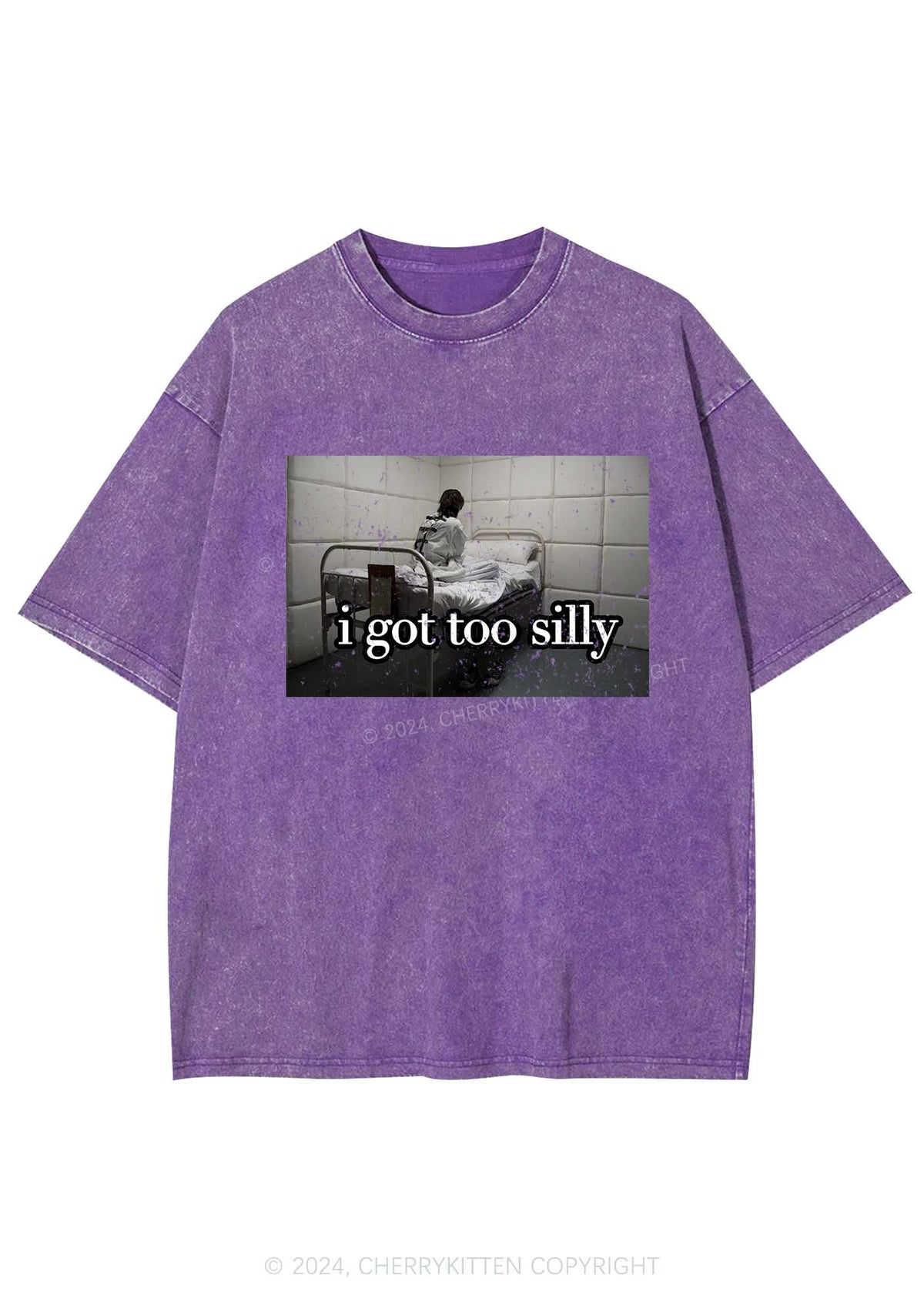 I Got Too Silly Y2K Washed Tee Cherrykitten