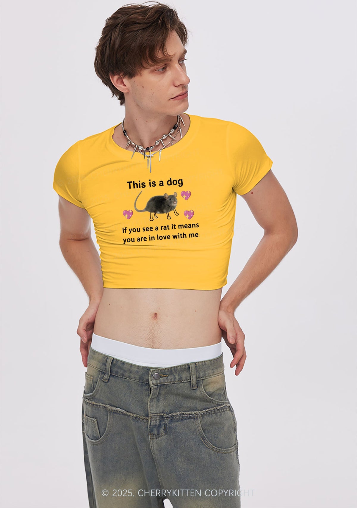 If You See Rat Y2K Baby Tee Cherrykitten