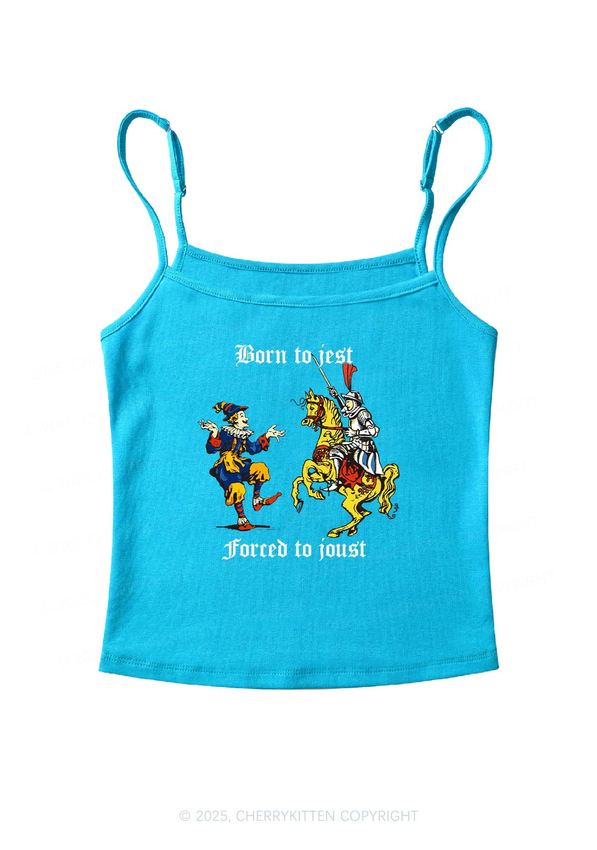 Born to Jest Forced to Joust Y2K Spaghetti Strap Cami Cherrykitten