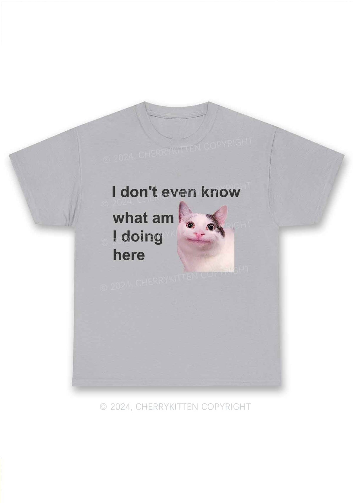 What Am I Doing Here Y2K Chunky Shirt Cherrykitten