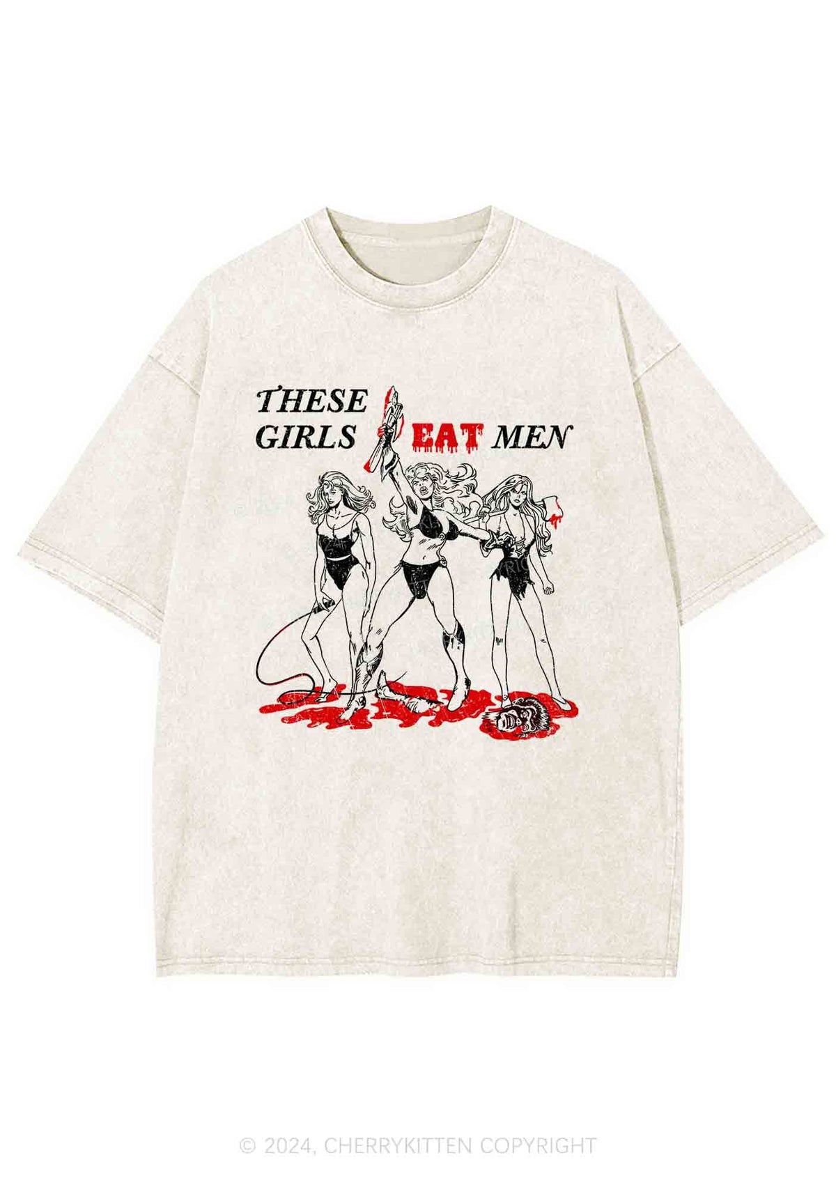 These Girls Eat Men Y2K Washed Tee Cherrykitten