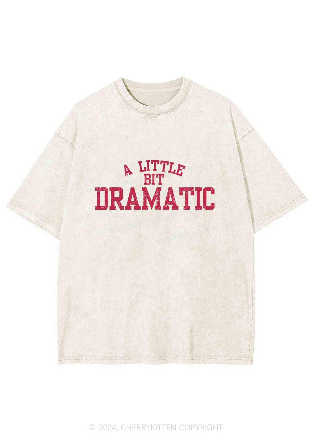 A Little Bit Dramatic Y2K Washed Tee Cherrykitten