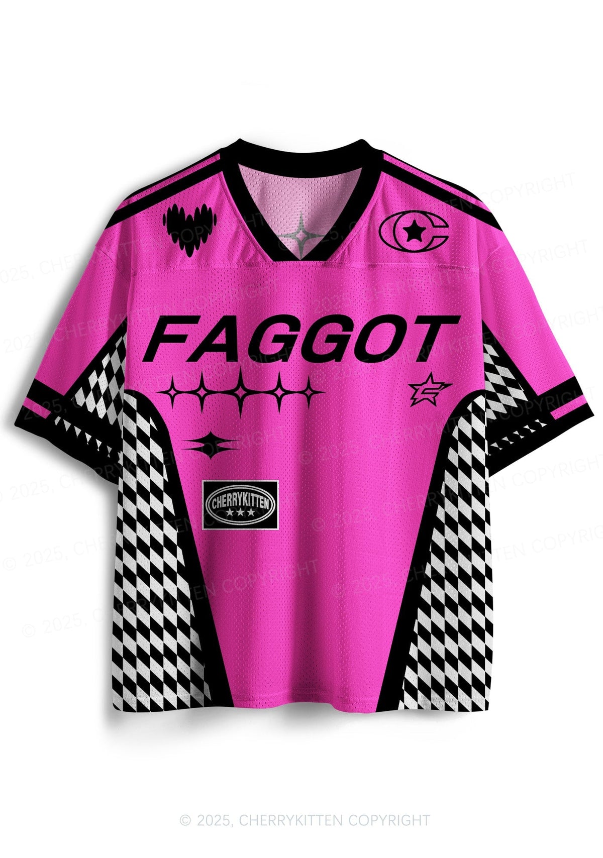 Custom Hot Pink Faggot Pride Y2K Sport Jersey Shirts Cherrykitten