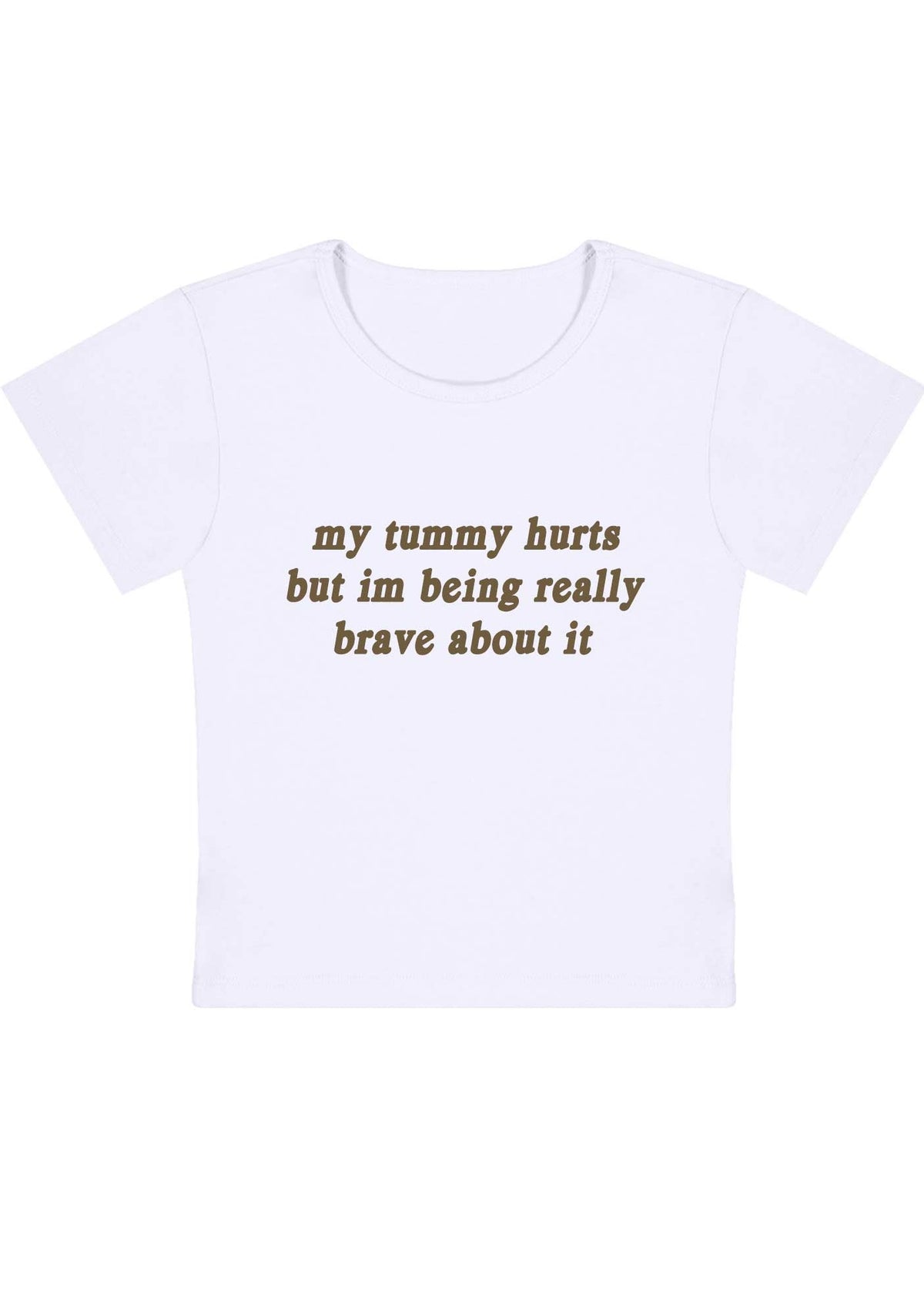 Im Being Really Brave About It Y2K Baby Tee