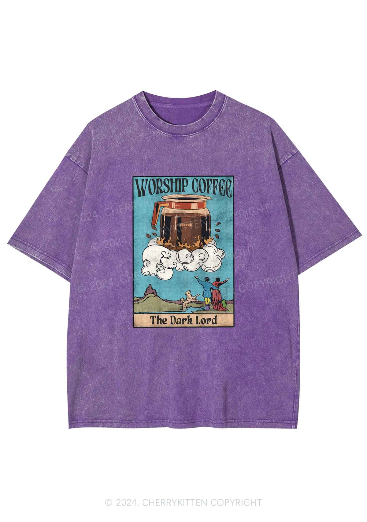 Worship Coffee Y2K Washed Tee Cherrykitten