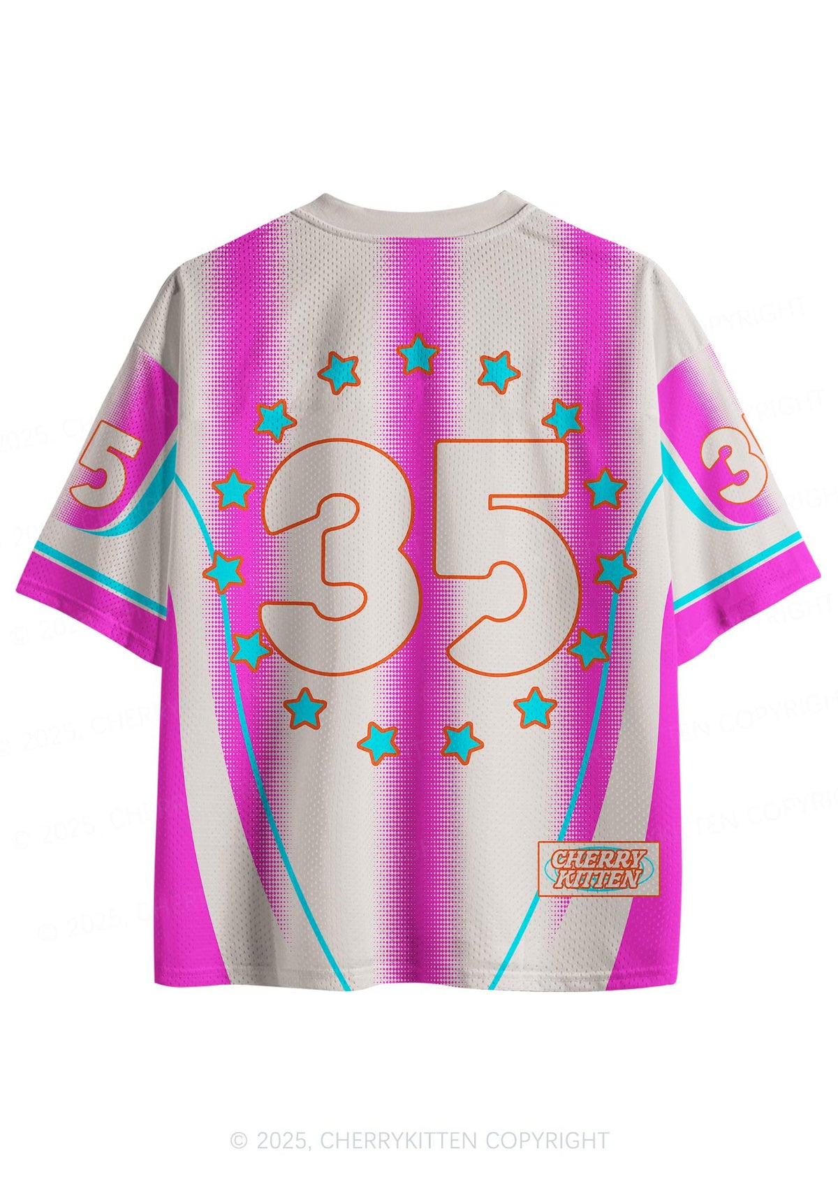 Custom Name Retro Pink Y2K Sport Jersey Shirts Cherrykitten