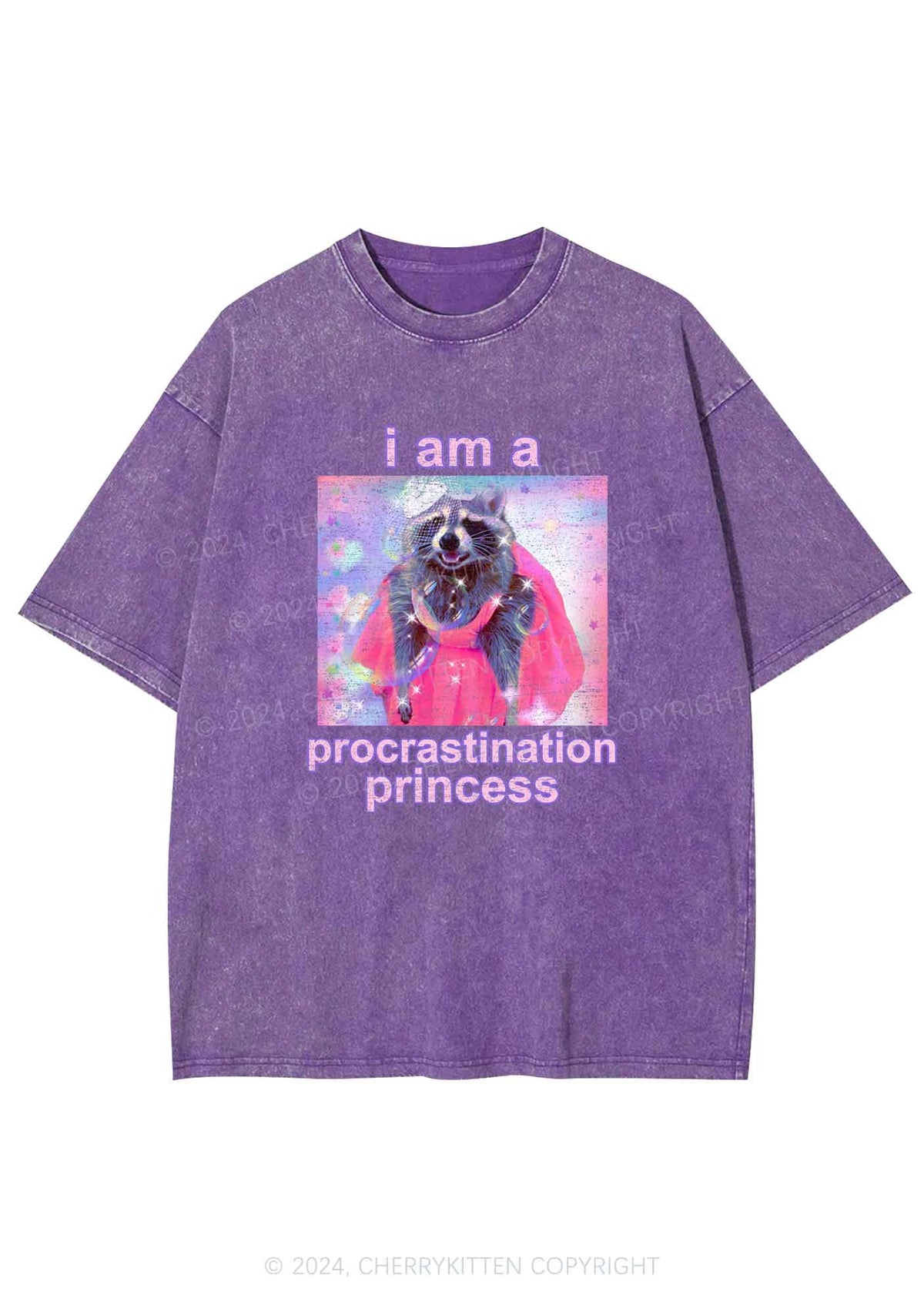 Procrastination Princess Y2K Washed Tee Cherrykitten