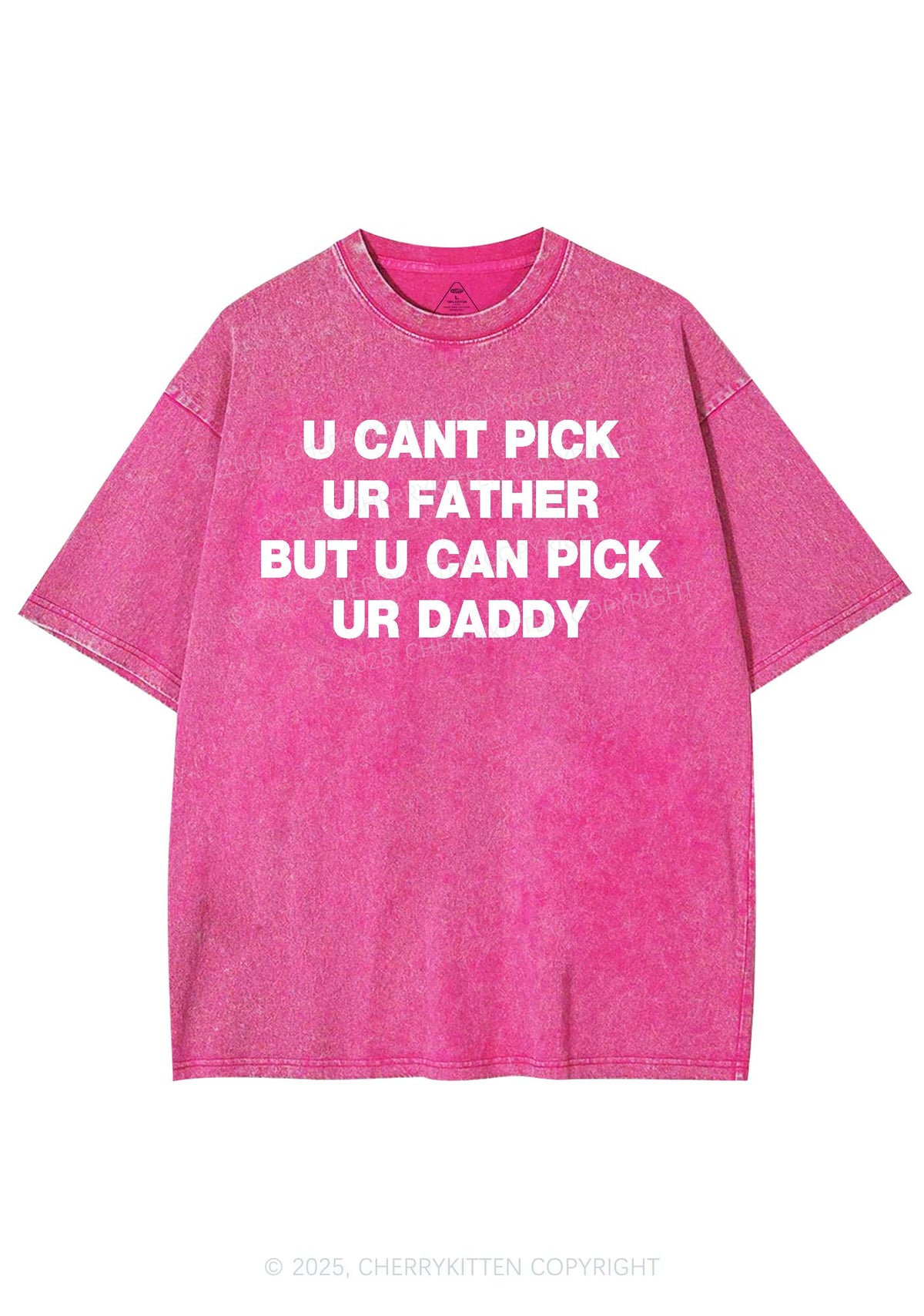 U Can Pick Ur Daddy Y2K Shirts Washed Tee Cherrykitten