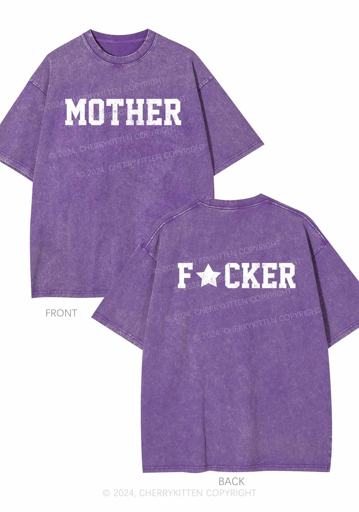 Motherfxcker Two Sides Y2K Washed Tee Cherrykitten