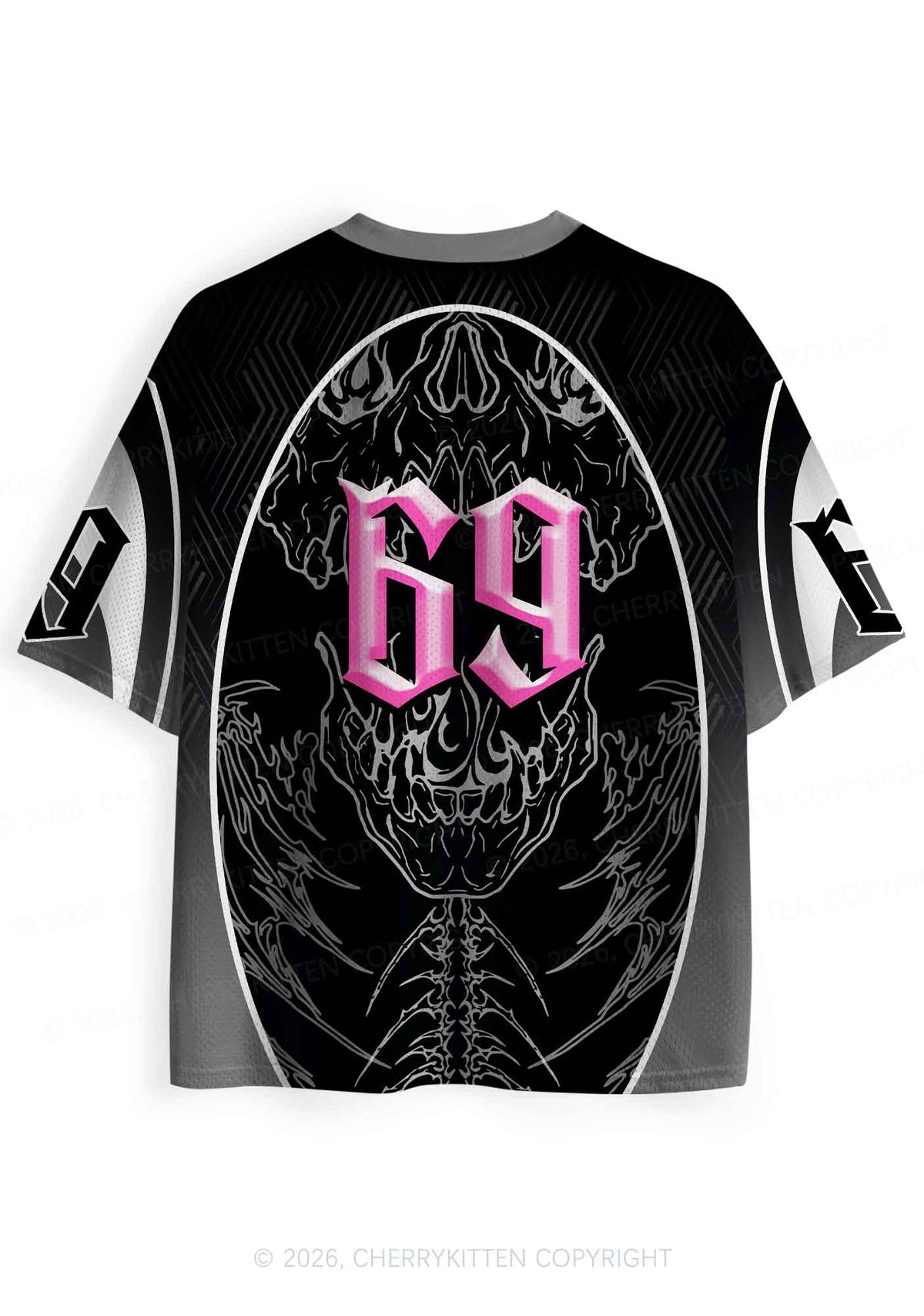 Fxxk Terfs Gothic Skull Pride Y2K Sport Jersey Shirts Cherrykitten
