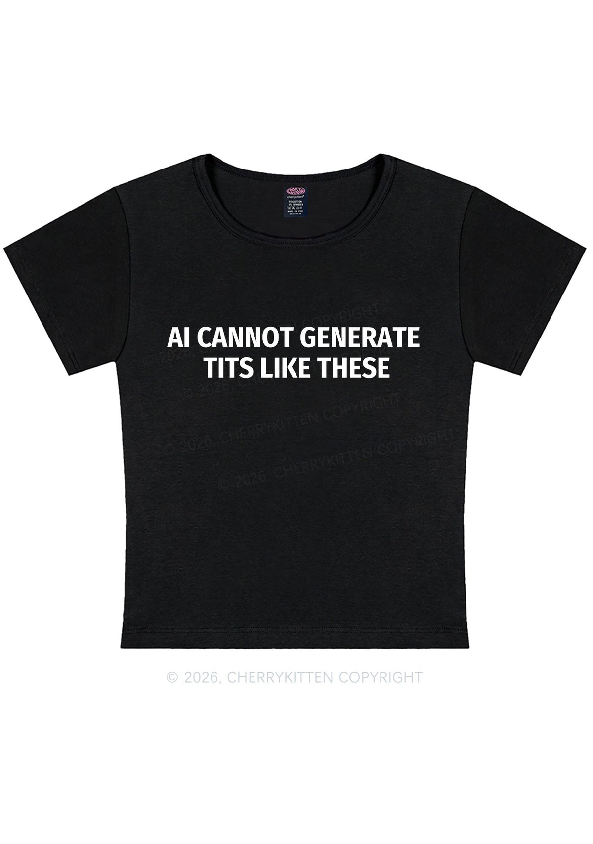 Ai Cannot Generate Txts Y2K Baby Tee Cherrykitten