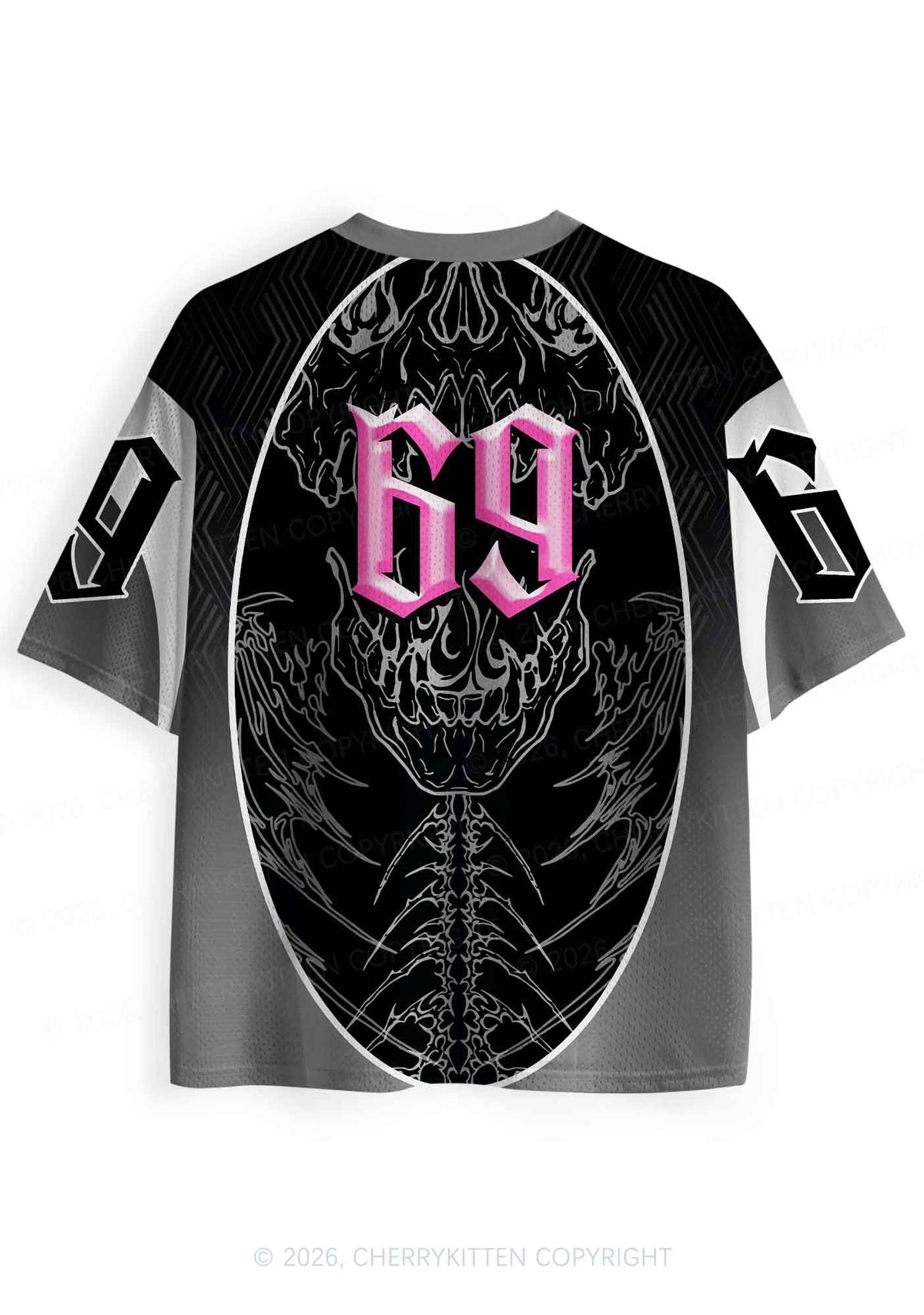 Masc Princess Dark Skull Pride Y2K Sport Jersey Shirts Cherrykitten