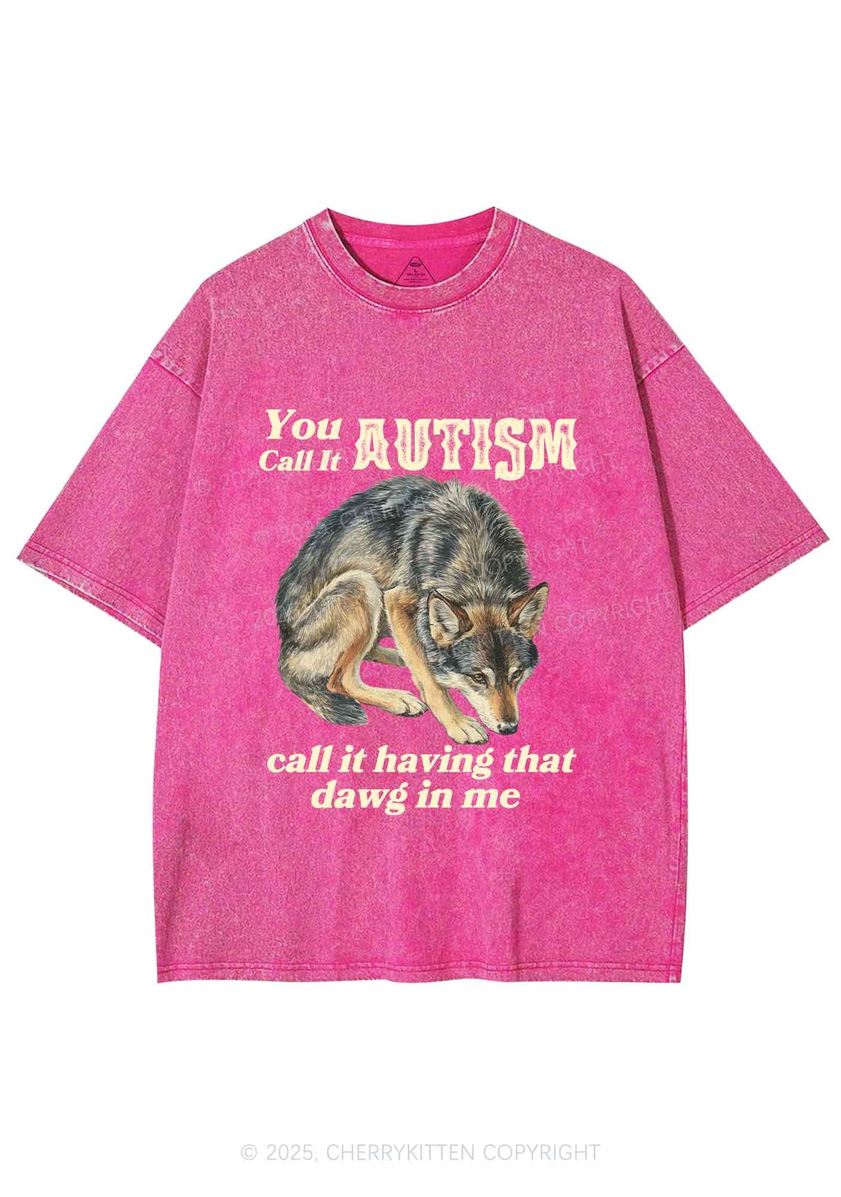 You Call It Autism Y2K Shirts Washed Tee Cherrykitten