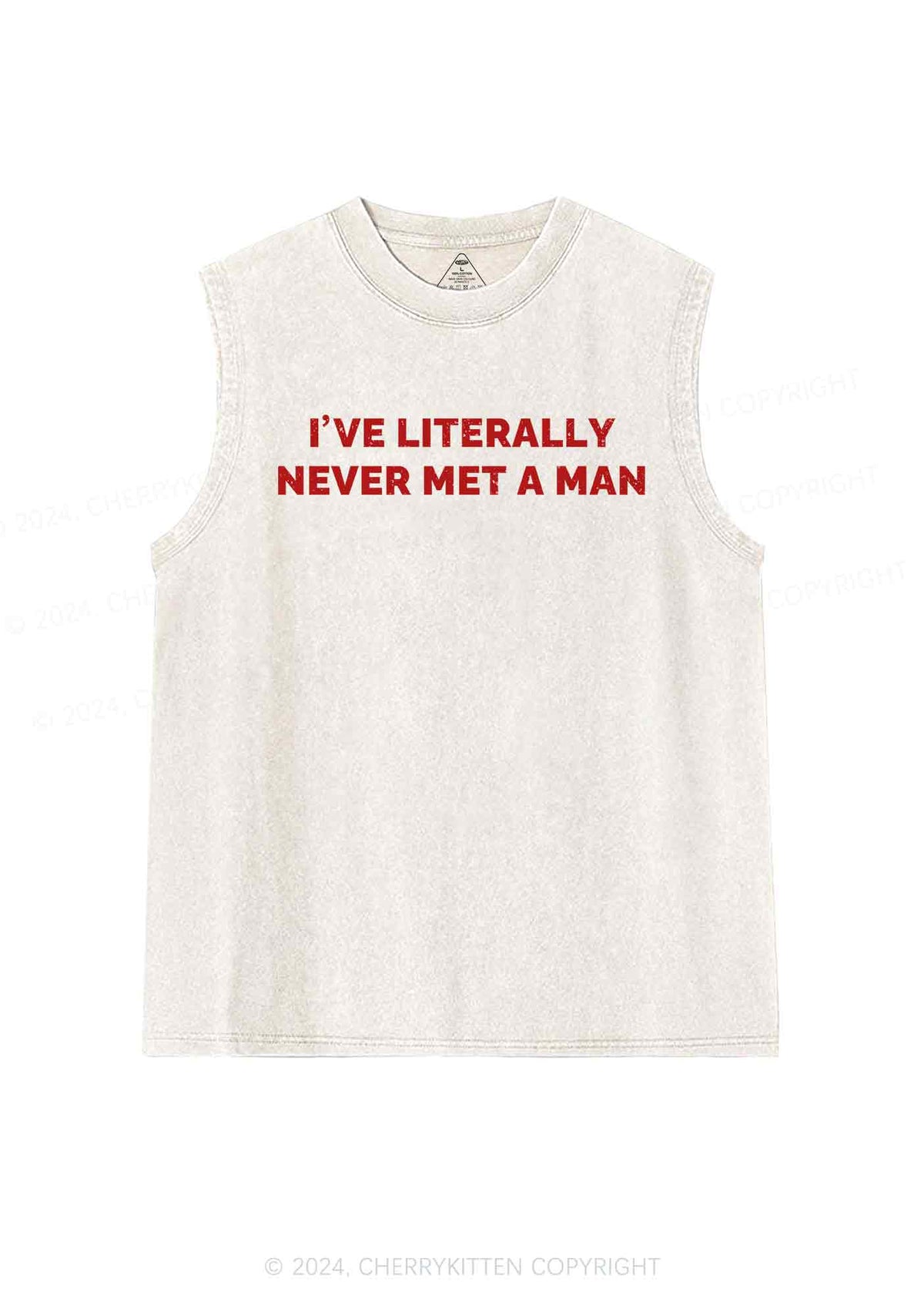 Never Met A Man Y2K Washed Tank Cherrykitten