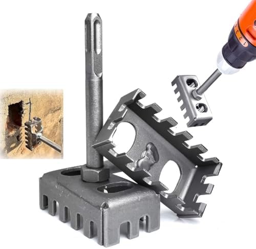 Square Hole Cutter for 86-Type Electrical Box 3/8" Shank Steel Heavy-Duty Trapezoidal Square Slot Cutter