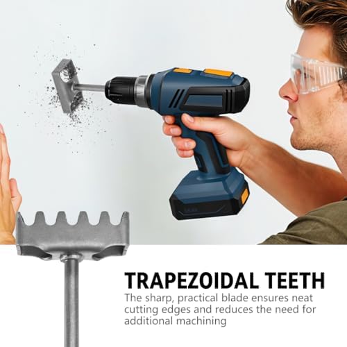 Square Hole Cutter for 86-Type Electrical Box 3/8" Shank Steel Heavy-Duty Trapezoidal Square Slot Cutter