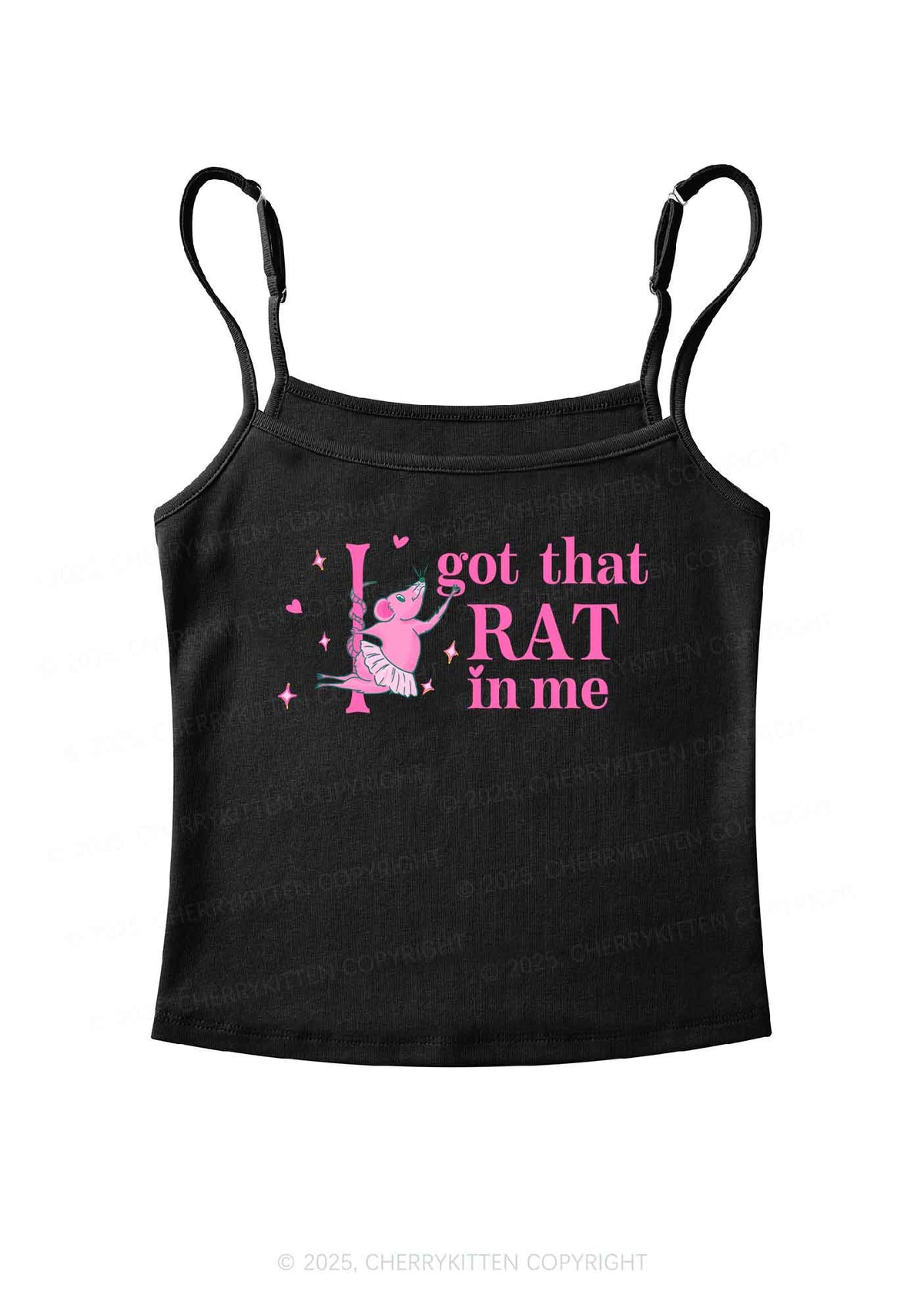 Got Rat In Me Y2K Spaghetti Strap Cami Cherrykitten