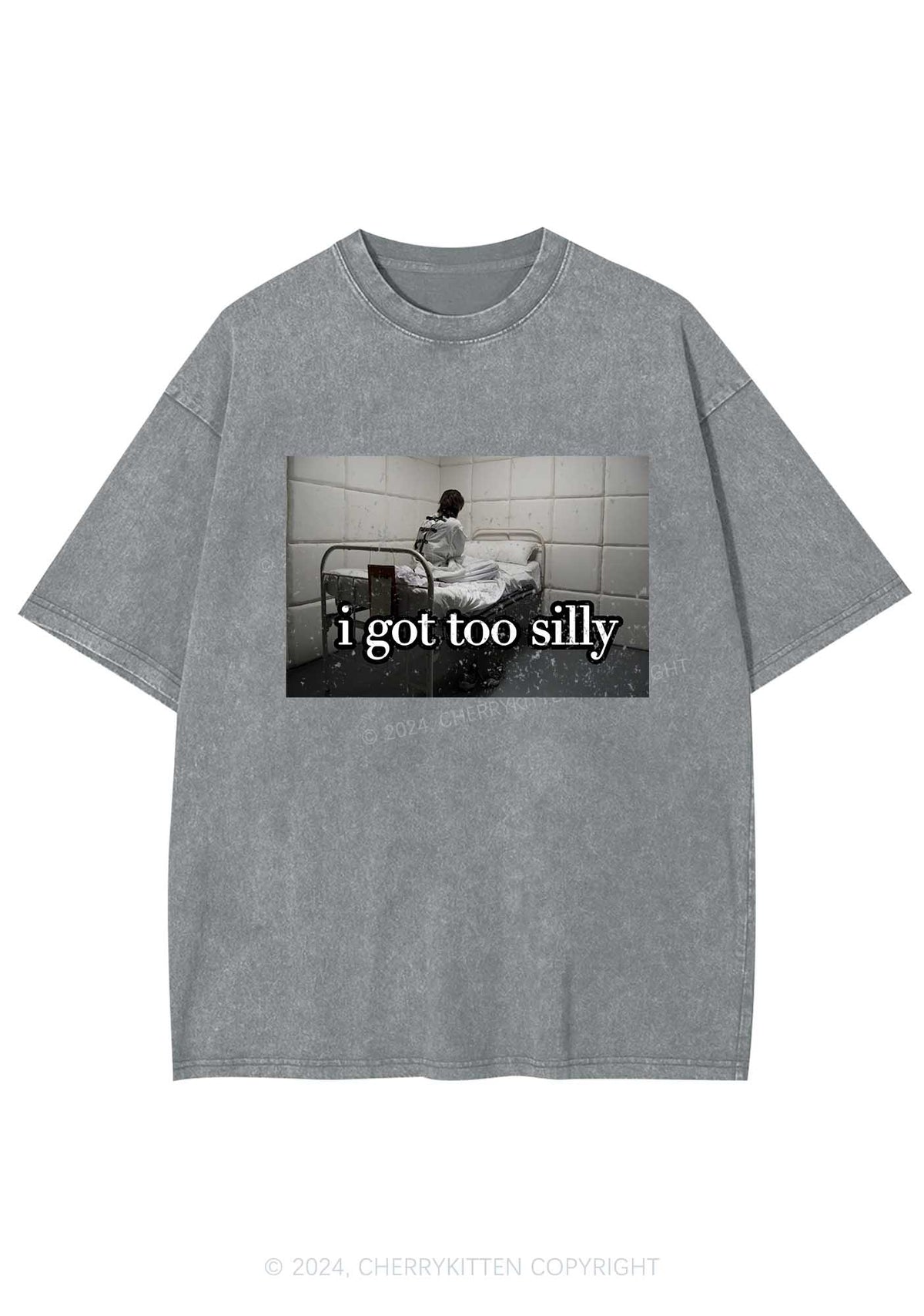 I Got Too Silly Y2K Washed Tee Cherrykitten