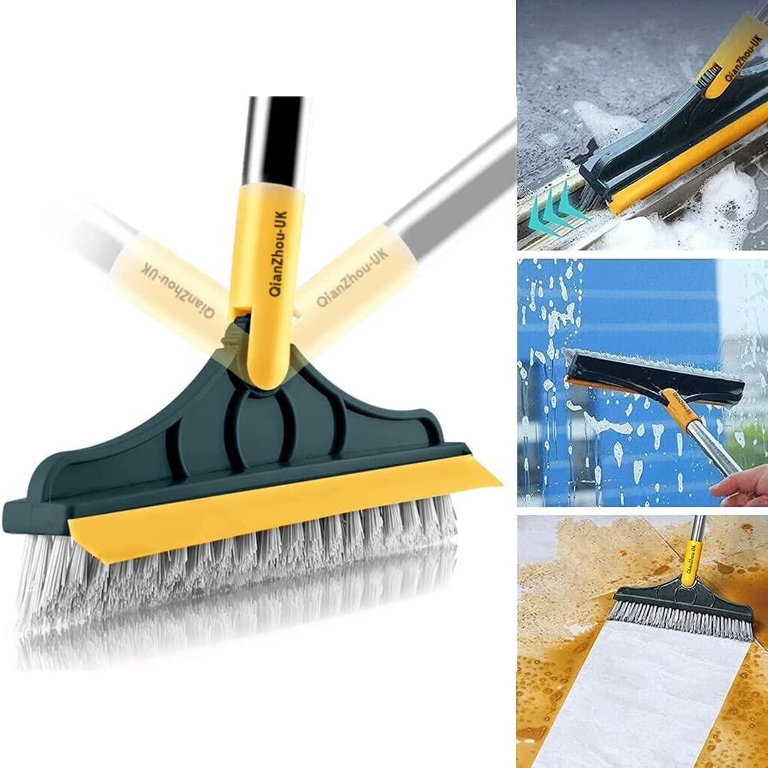 Floor Brush- 2 In 1 Long Handle Wiper Stiff Bristle Floor Brush ⭐⭐⭐⭐⭐