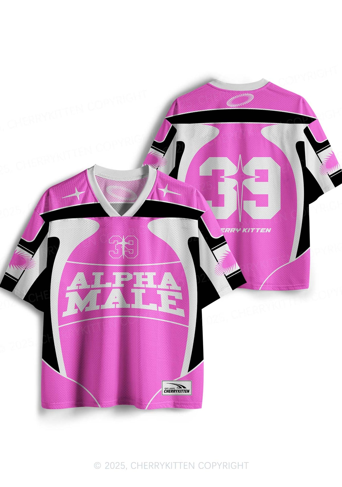 Custom Pink Alpha Male Y2K Sport Jersey Shirts Cherrykitten