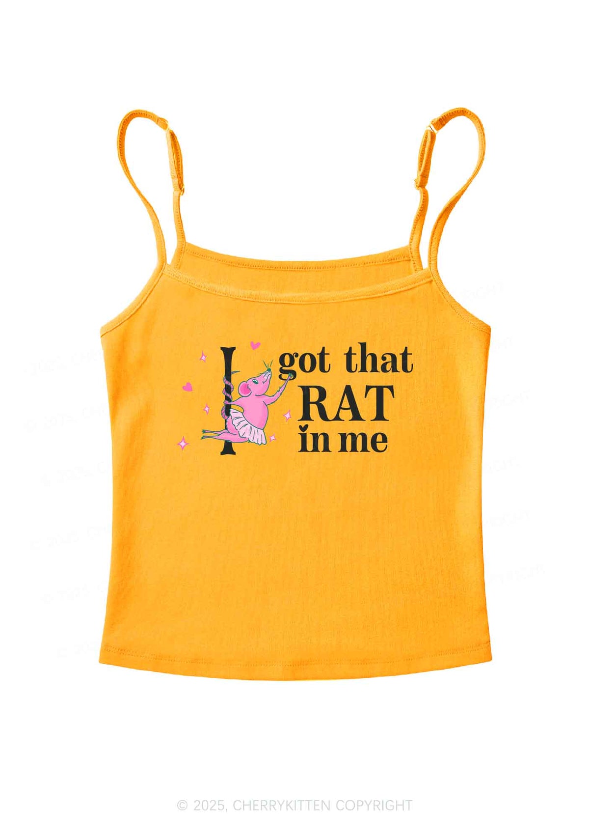 Got Rat In Me Y2K Spaghetti Strap Cami Cherrykitten