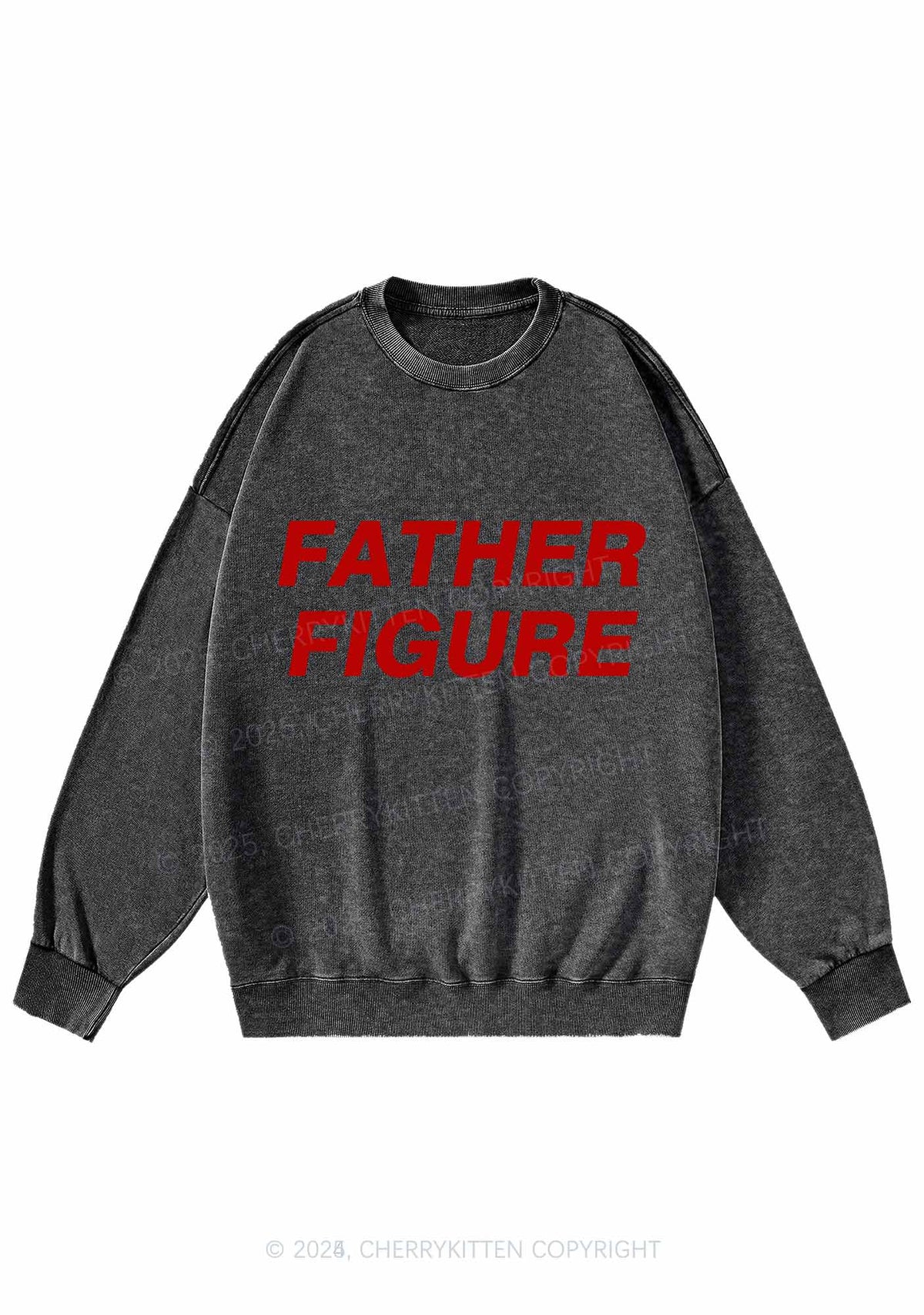 Father Figure Y2K Washed Sweatshirts Cherrykitten