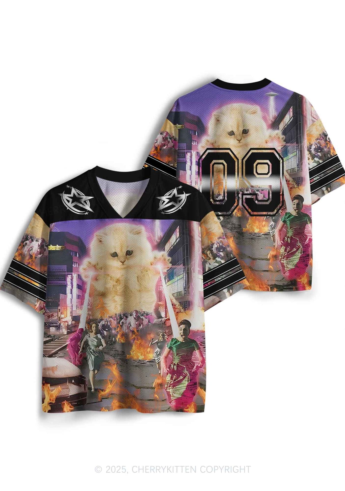 Custom Super Power Kitten Y2K Sport Jersey Shirts Cherrykitten