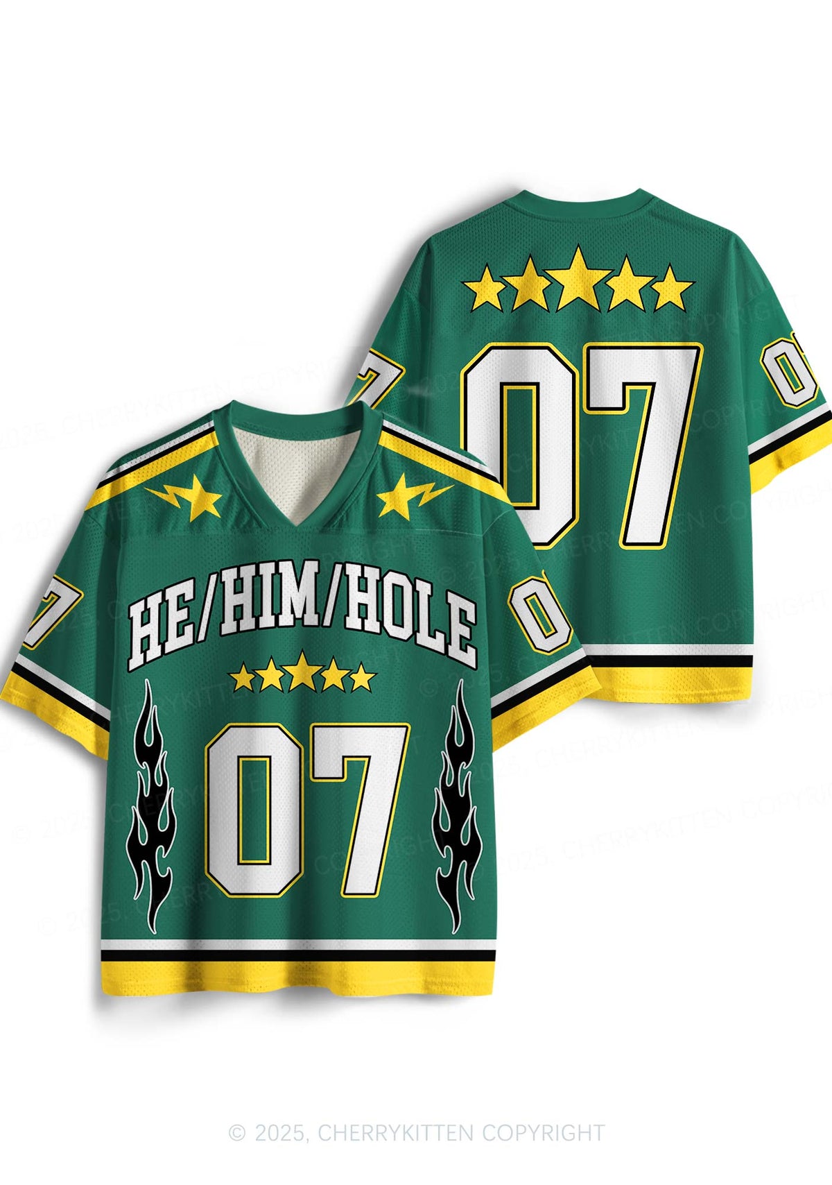 Custom Green He Him Hole Pride Y2K Sport Jersey Shirts Cherrykitten