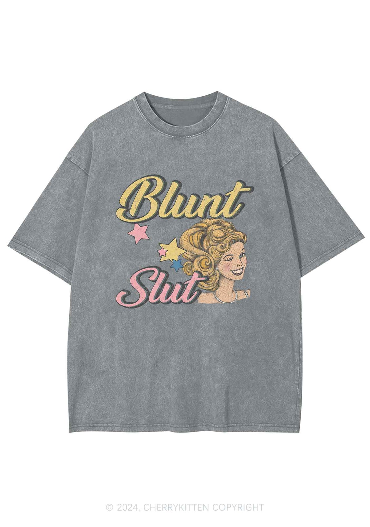 Blunt Slxt Y2K Washed Tee Cherrykitten