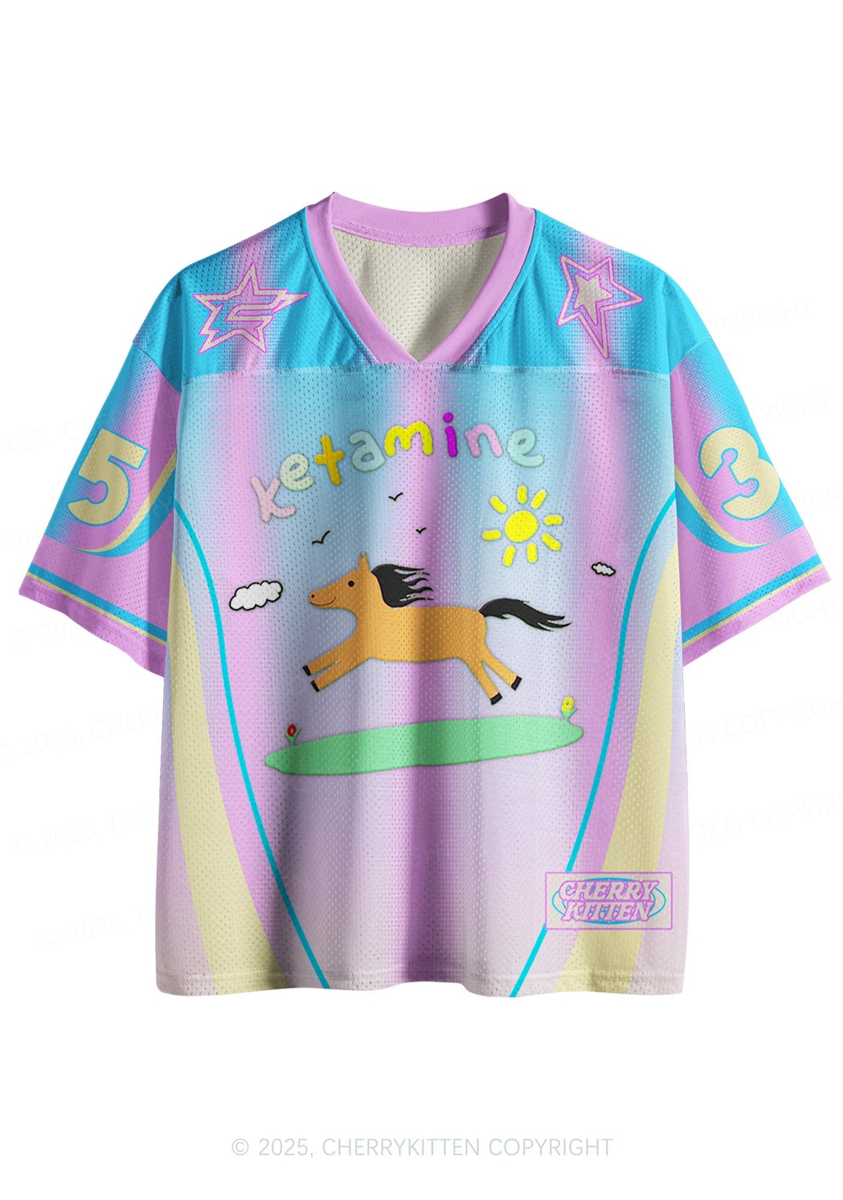 Custom Blue Pony Y2K Sport Jersey Shirts Cherrykitten