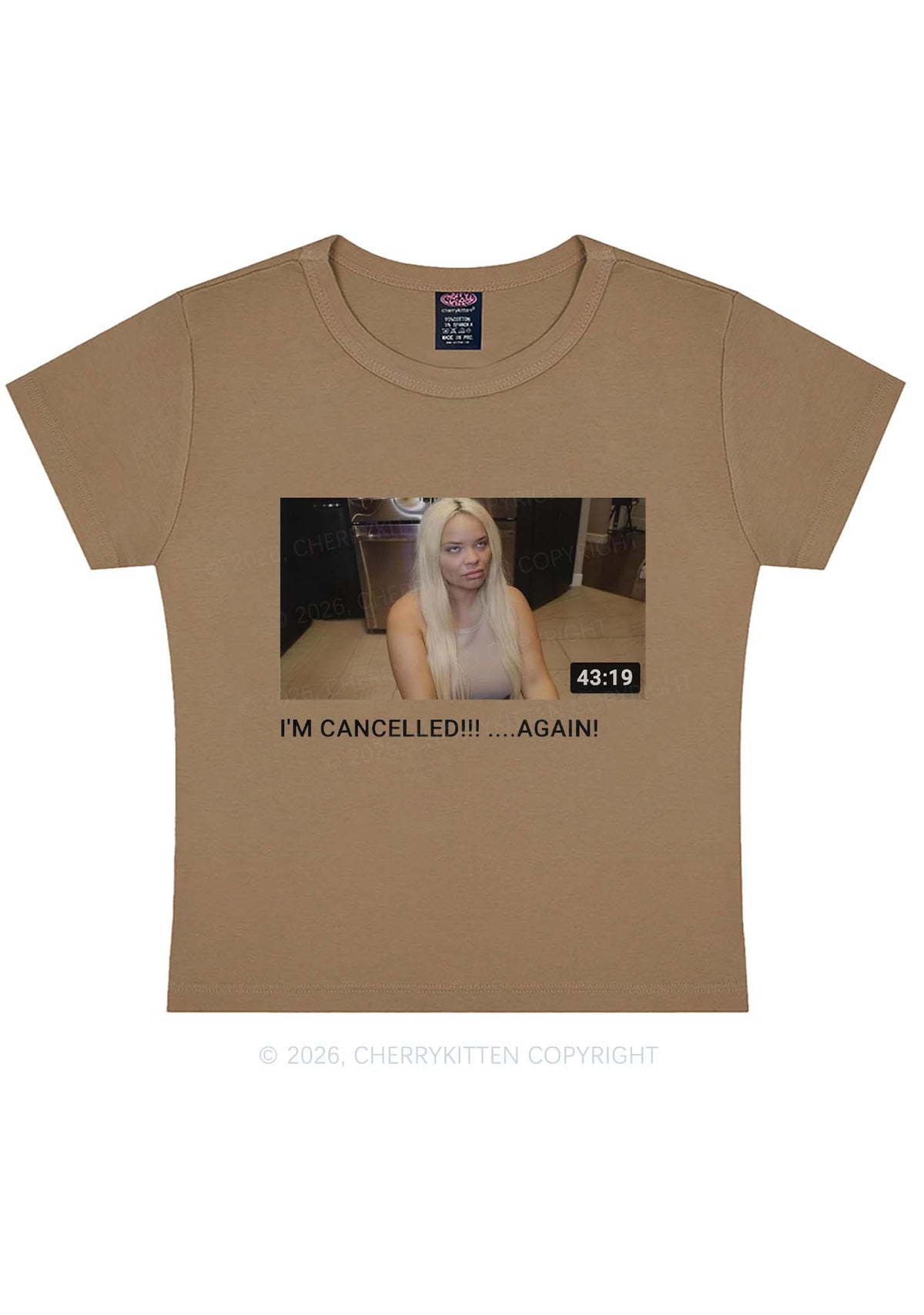 Im Canceled Again Y2K Baby Tee Cherrykitten