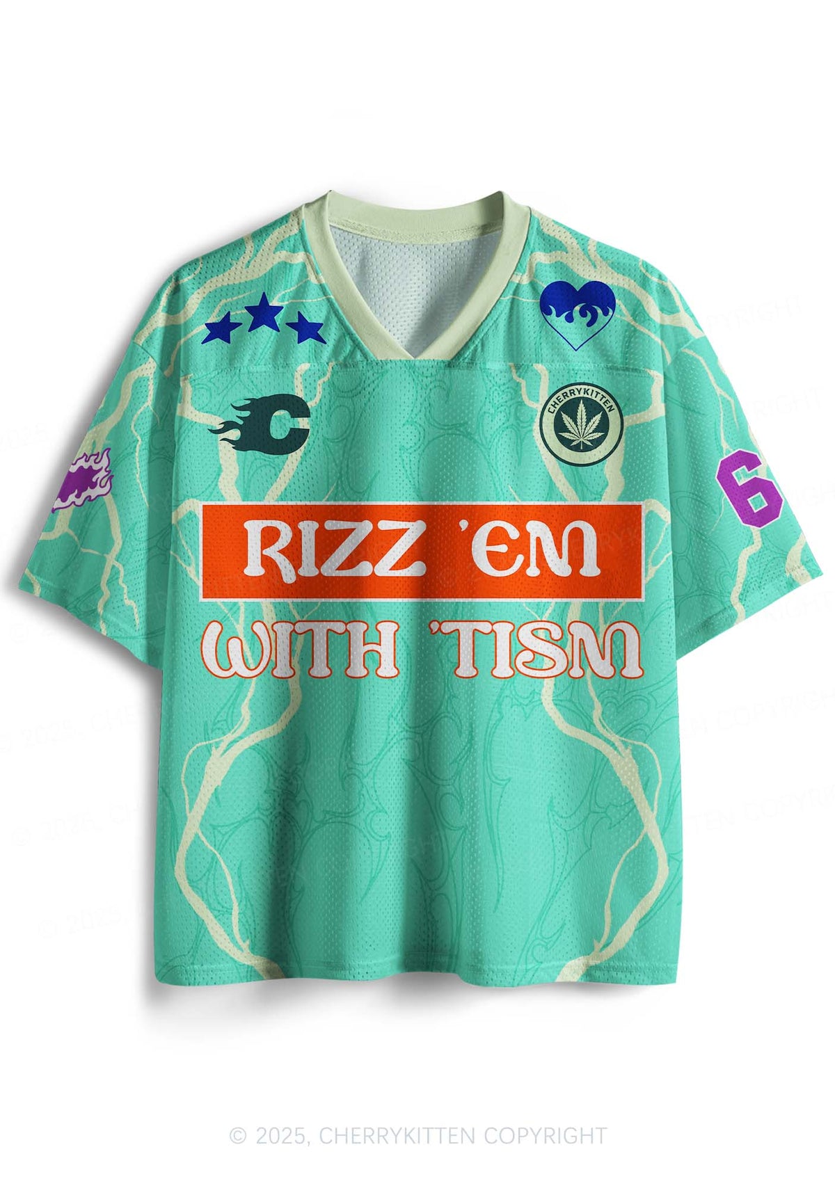 Custom Rizz Em With The Tism Y2K Sport Jersey Shirts Cherrykitten