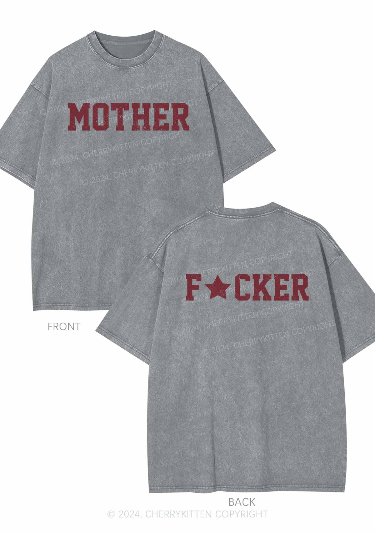 Motherfxcker Two Sides Y2K Washed Tee Cherrykitten