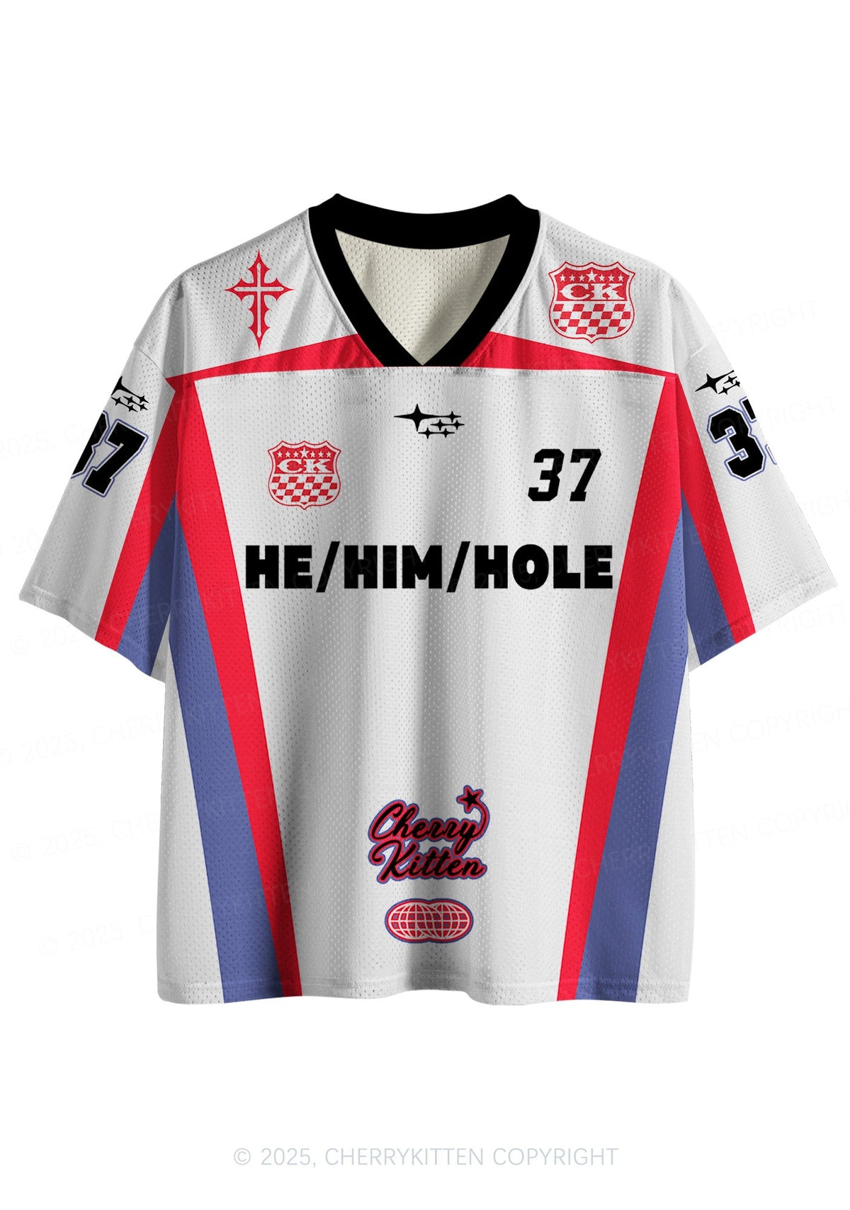 Custom White He Him Hole Pride Y2K Sport Jersey Shirts Cherrykitten