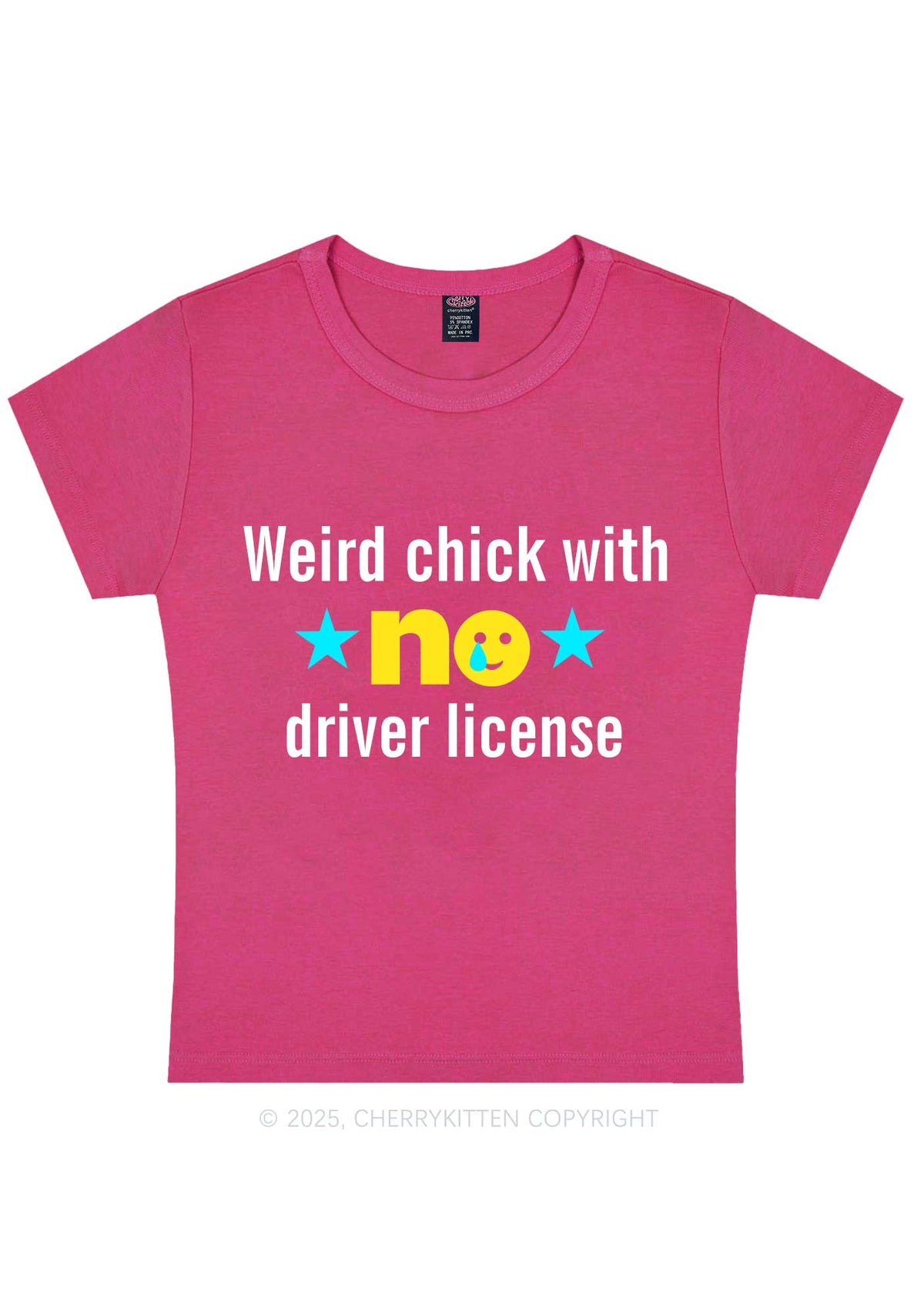 Weird Chick Y2K Baby Tee Cherrykitten
