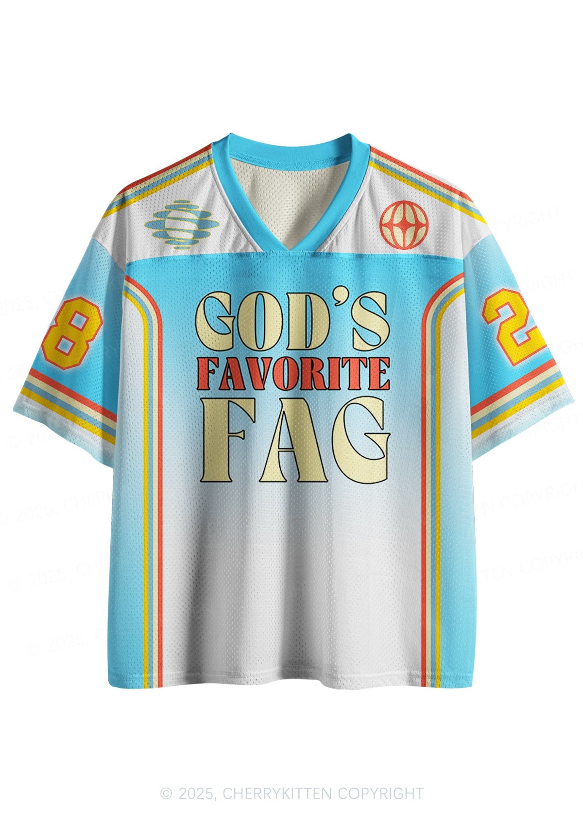 Custom Gods Fav Fag Pride Y2K Sport Jersey Shirts Cherrykitten