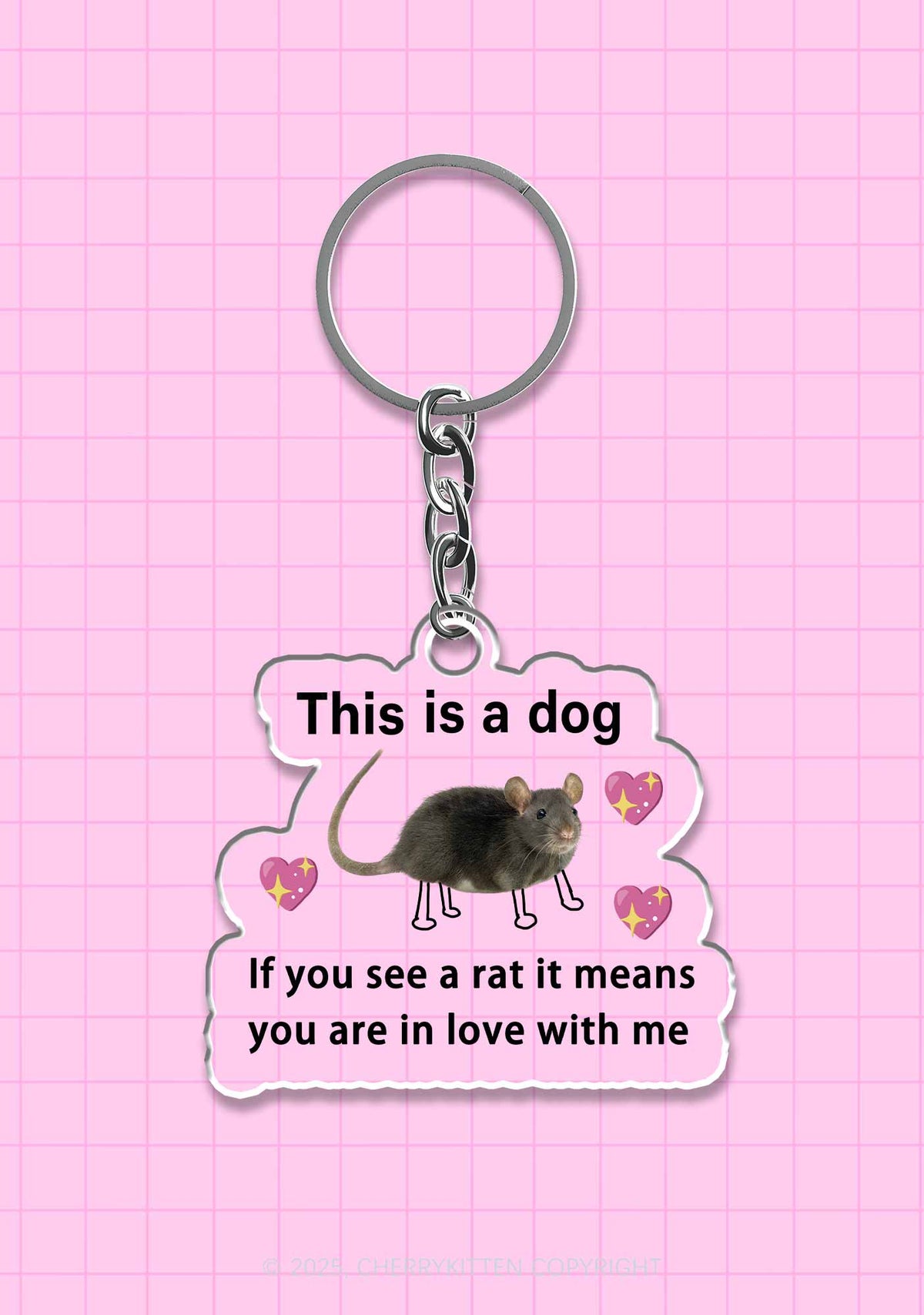 If You See Rat 1Pc Y2K Keychain Cherrykitten