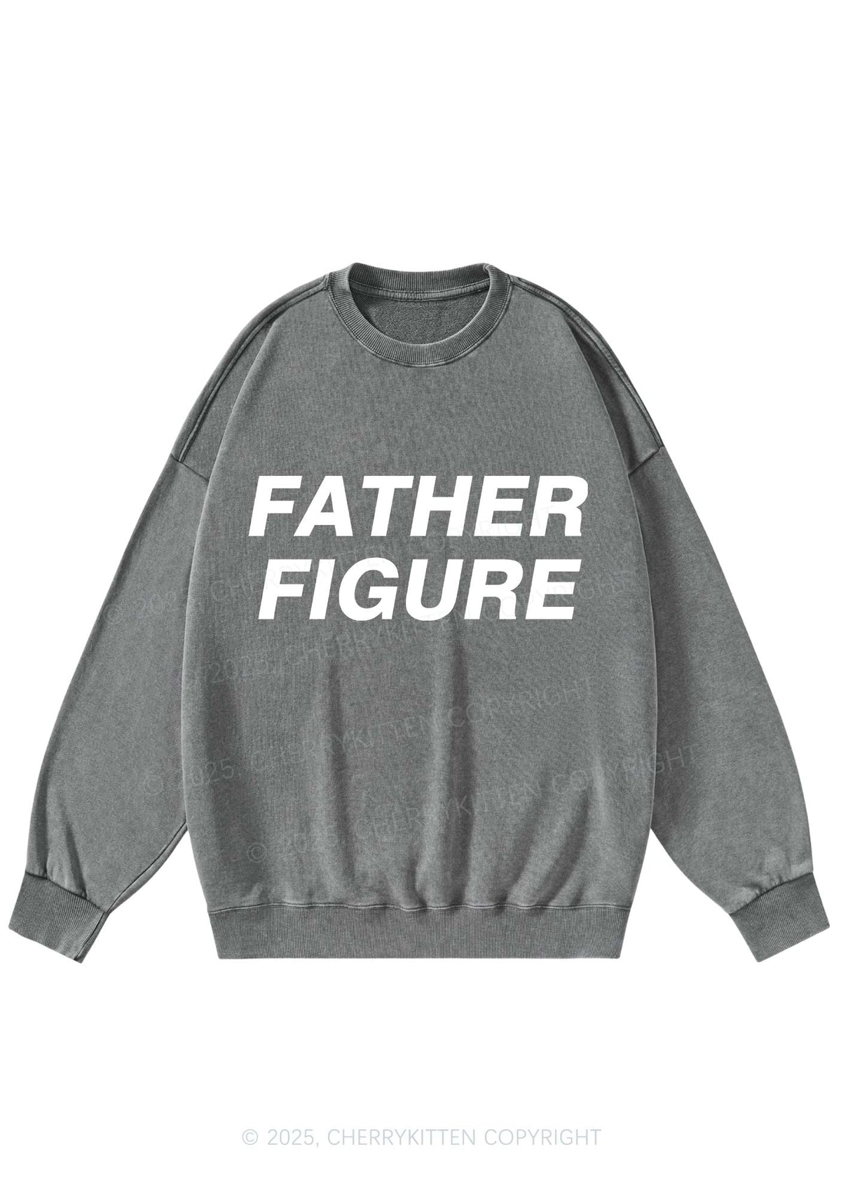 Father Figure Y2K Washed Sweatshirts Cherrykitten