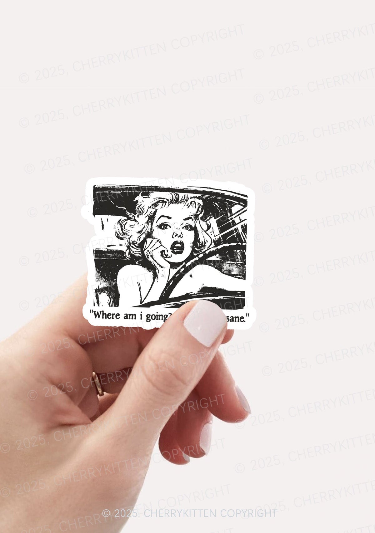 Woman Going Insane 1Pc Y2K Sticker Cherrykitten