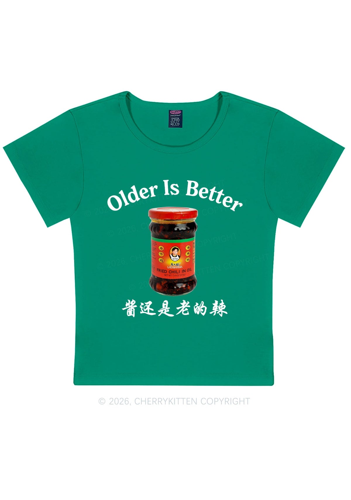 Older Is Better Y2K Baby Tee Cherrykitten