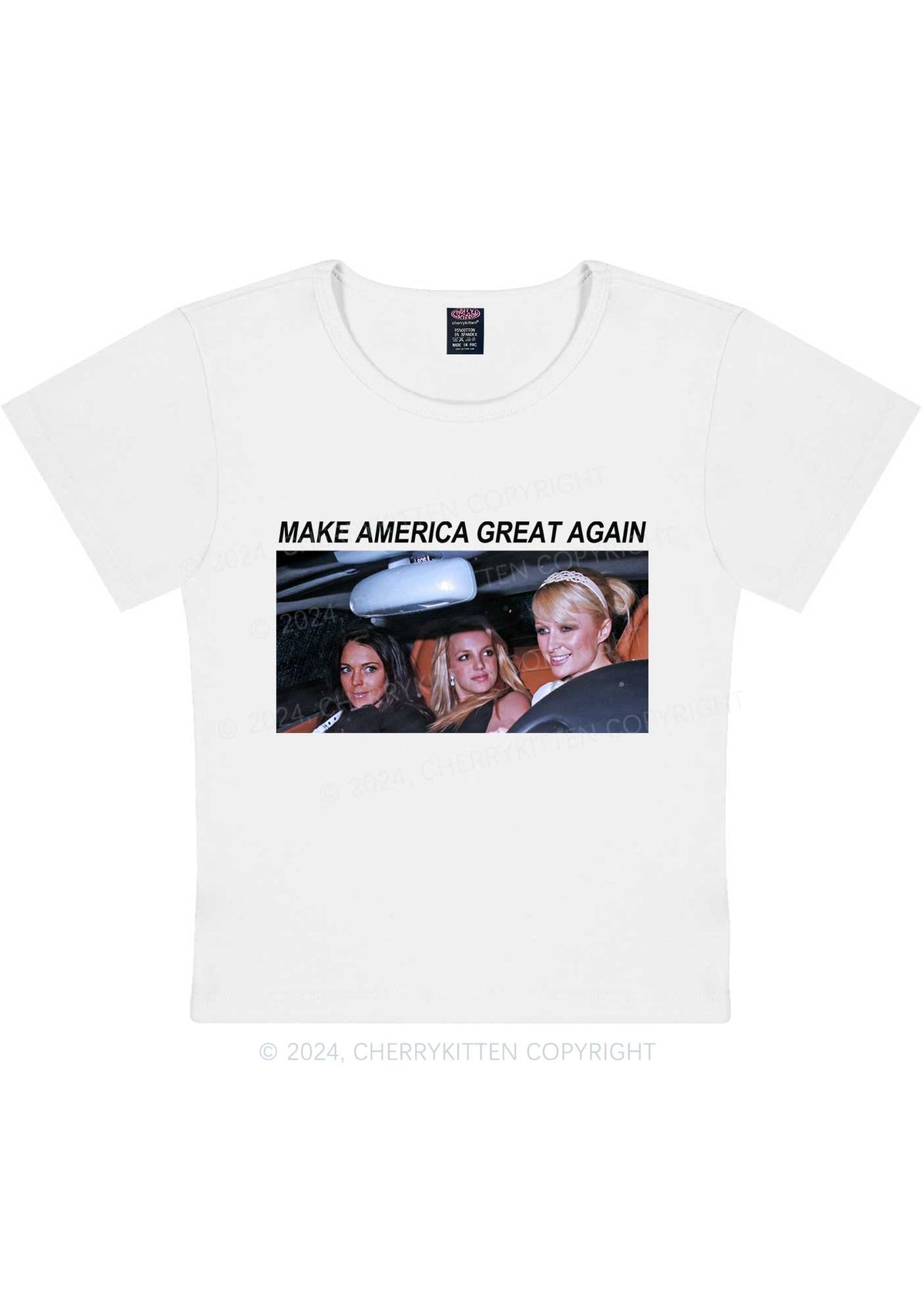 Make America Great Y2K Baby Tee Cherrykitten