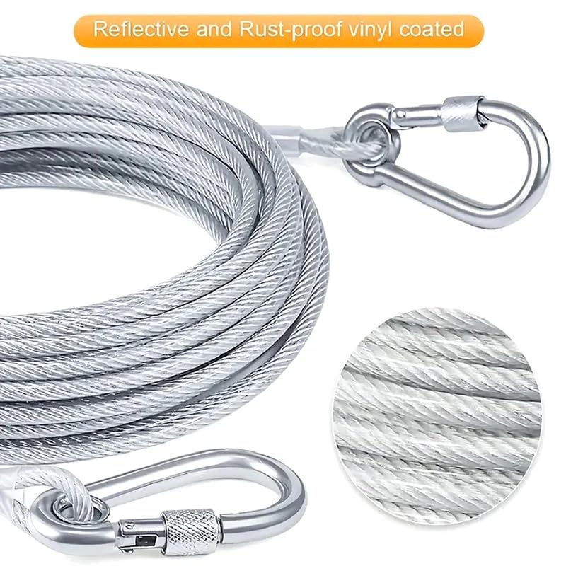 Stainless Steel PVC Coated Clothesline Rope with Locking Hooks ⭐⭐⭐⭐⭐